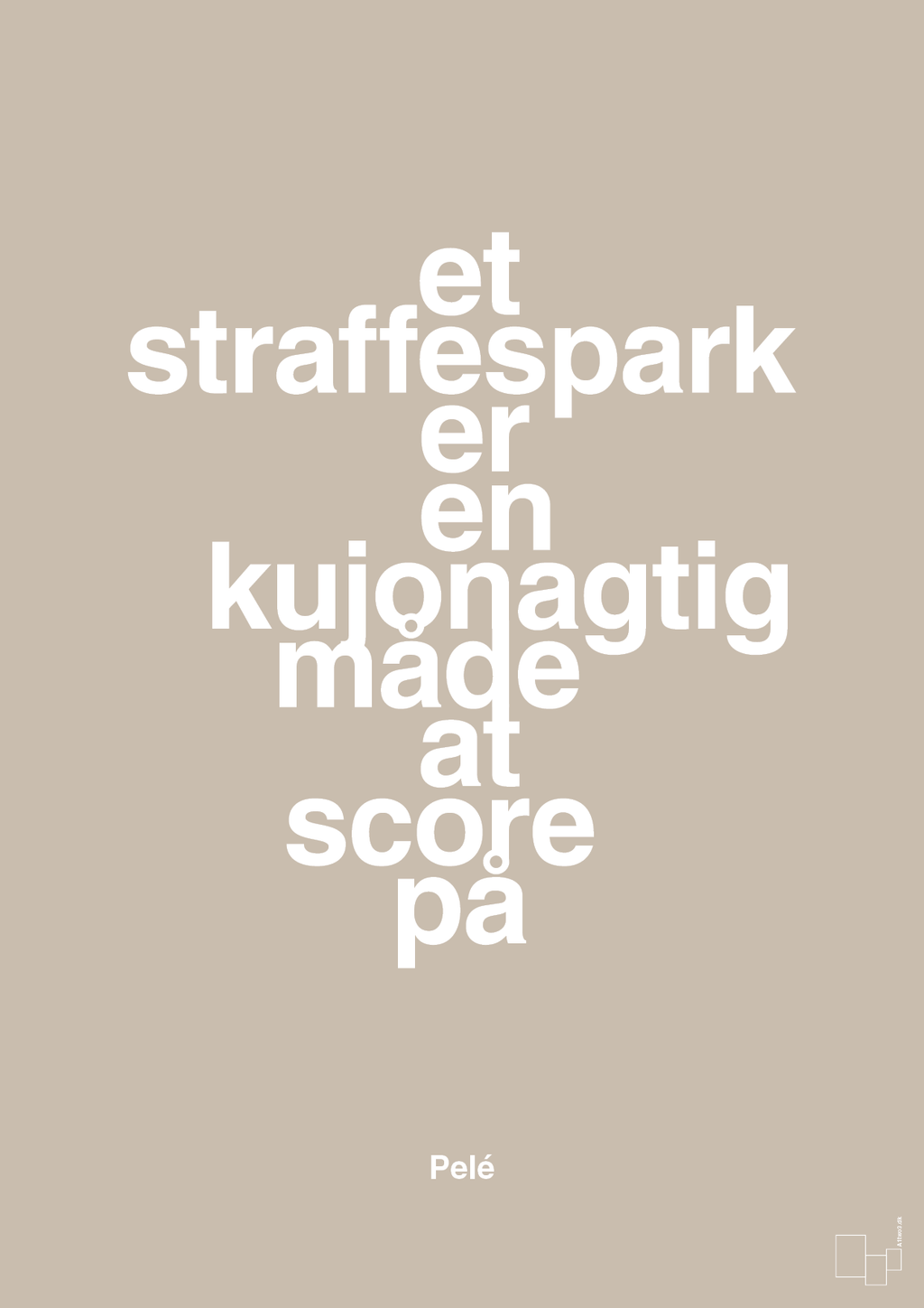 plakat: et straffespark er en kujonagtig måde at score på - creamy mushroom-Fodbold-A1two3