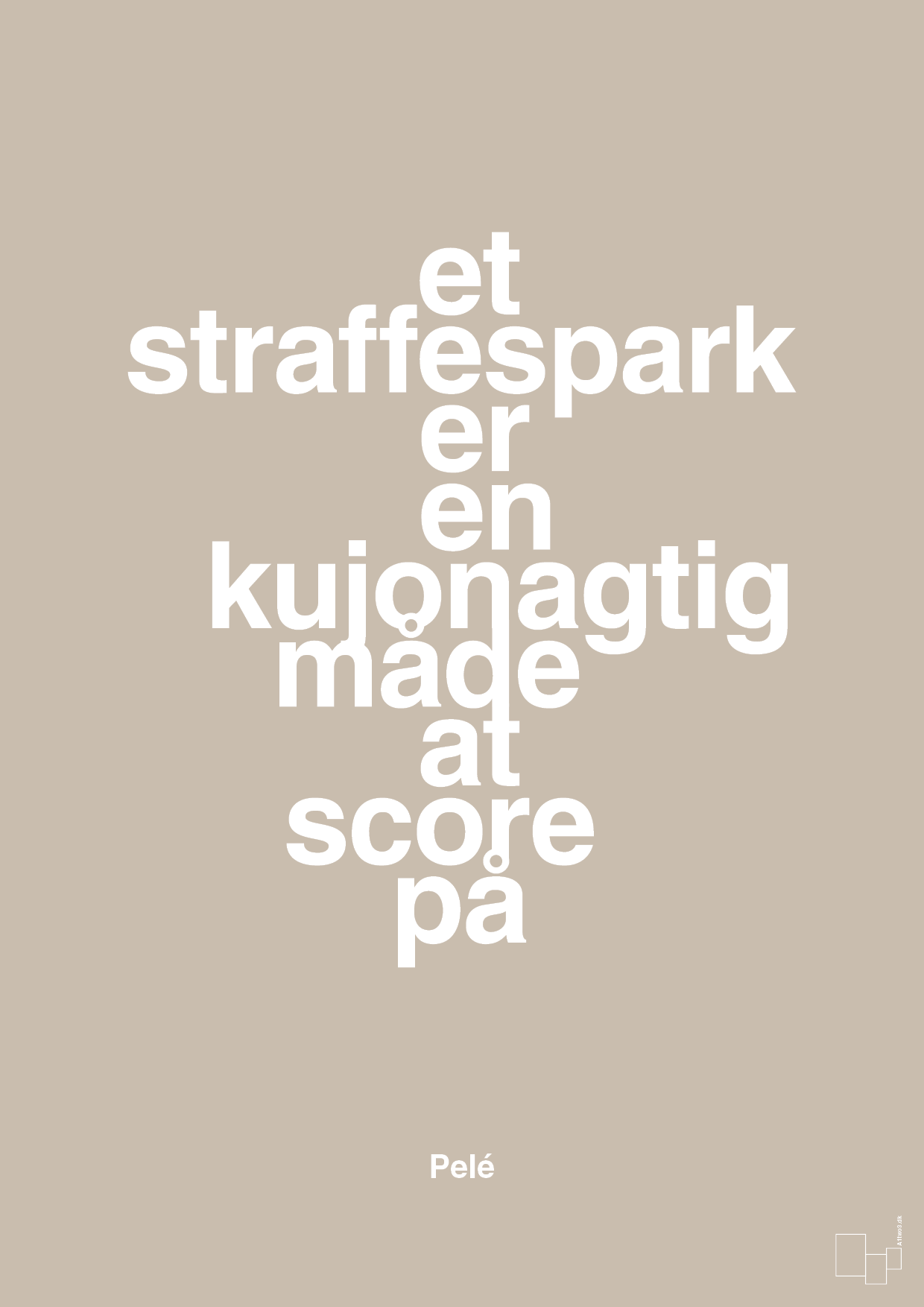 plakat: et straffespark er en kujonagtig måde at score på - creamy mushroom-Fodbold-A1two3