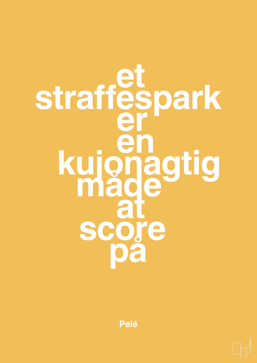 plakat: et straffespark er en kujonagtig måde at score på - honeycomb-Fodbold-A1two3