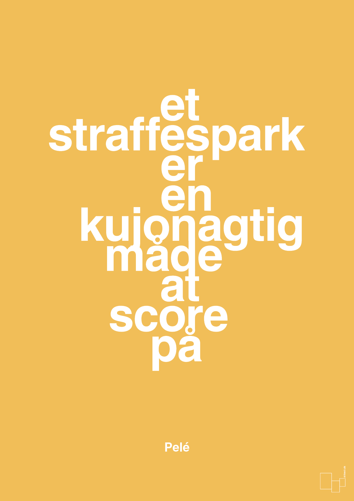 plakat: et straffespark er en kujonagtig måde at score på - honeycomb-Fodbold-A1two3