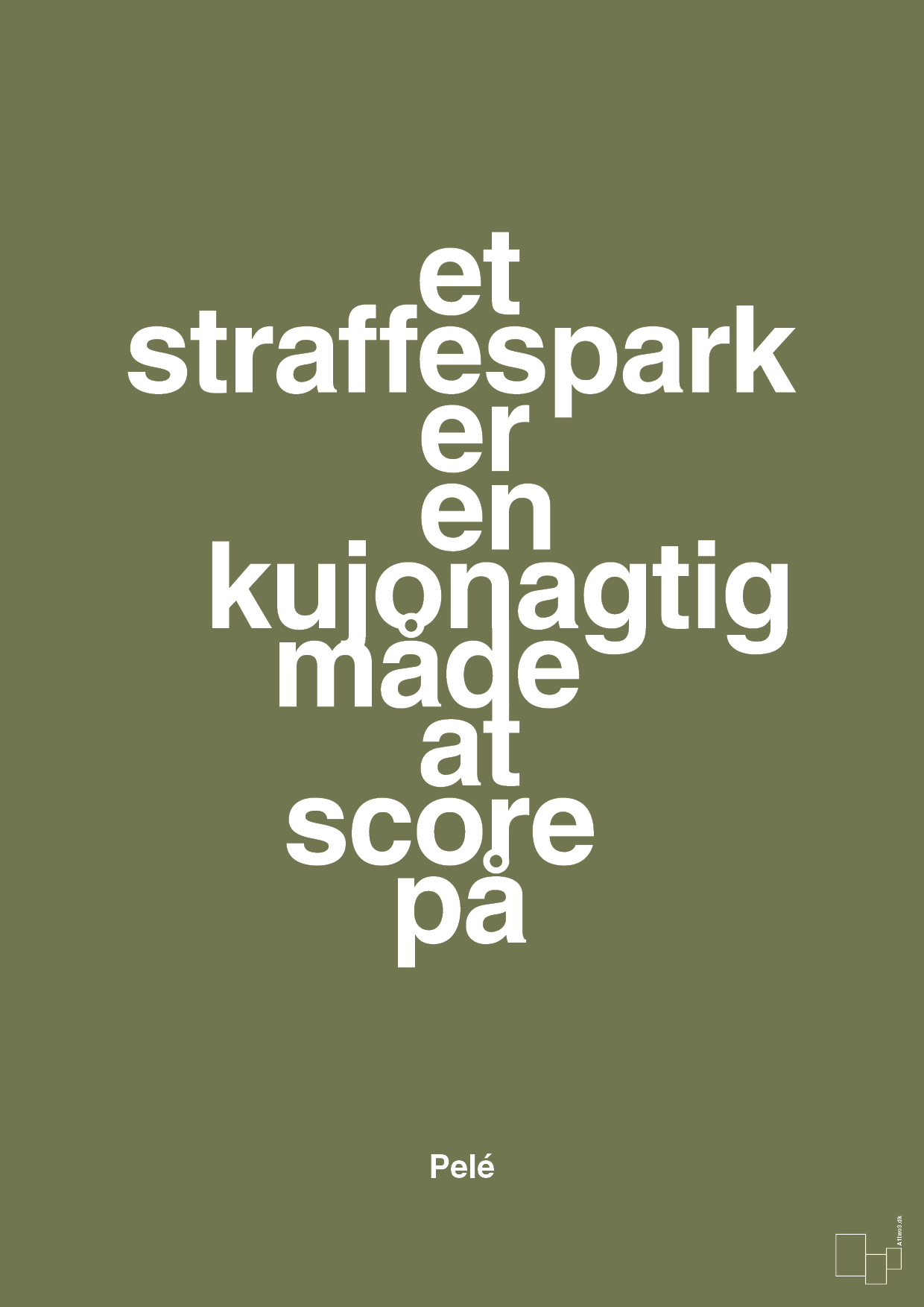 plakat: et straffespark er en kujonagtig måde at score på - secret meadow-Fodbold-A1two3