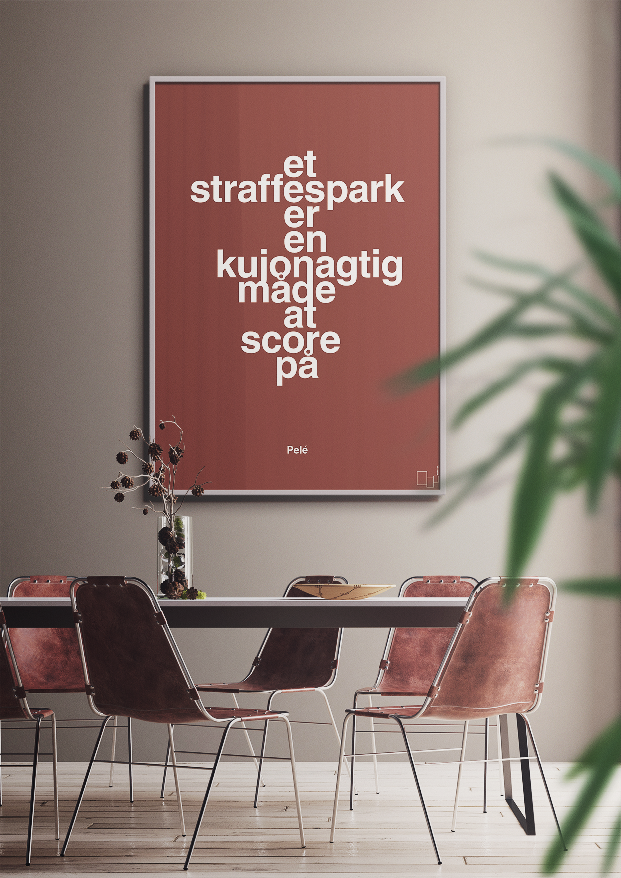 plakat: et straffespark er en kujonagtig måde at score på - broken beige-Fodbold-A1two3