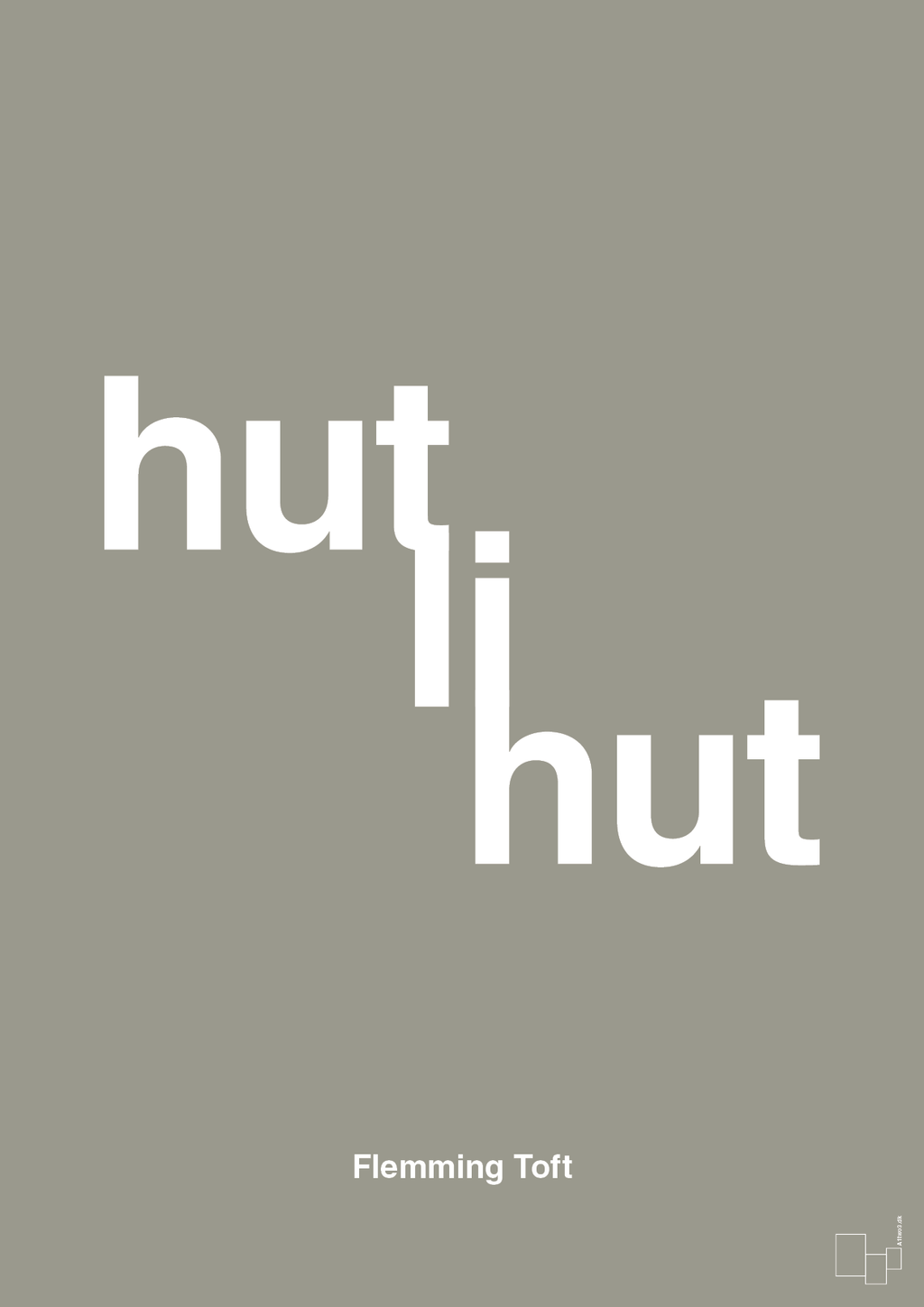 plakat: hutlihut - battleship gray-Fodbold-A1two3
