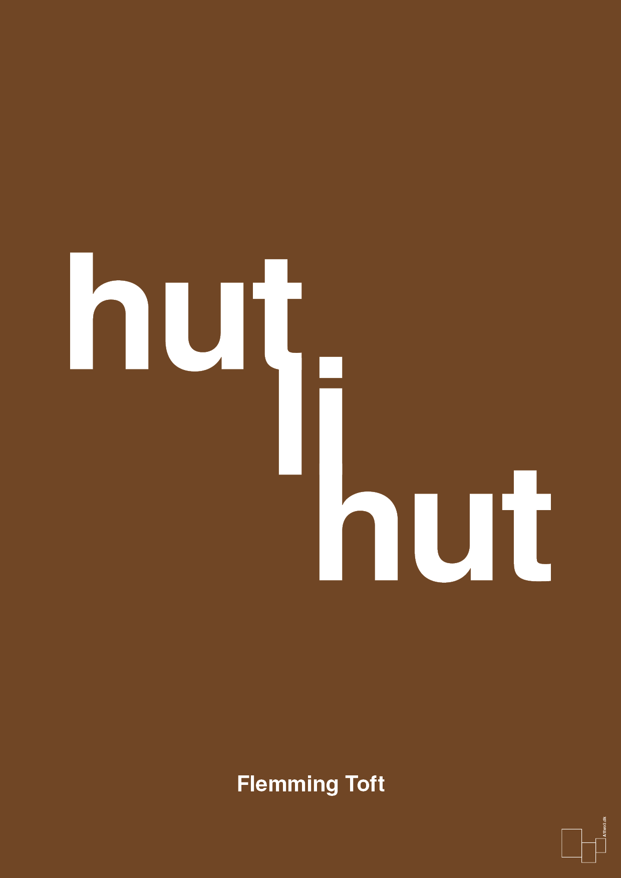 plakat: hutlihut - dark brown-Fodbold-A1two3