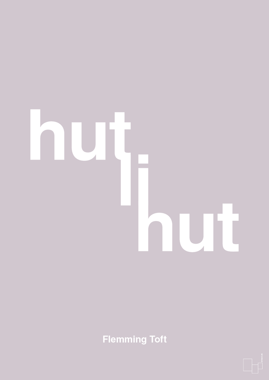 plakat: hutlihut - dusty lilac-Fodbold-A1two3