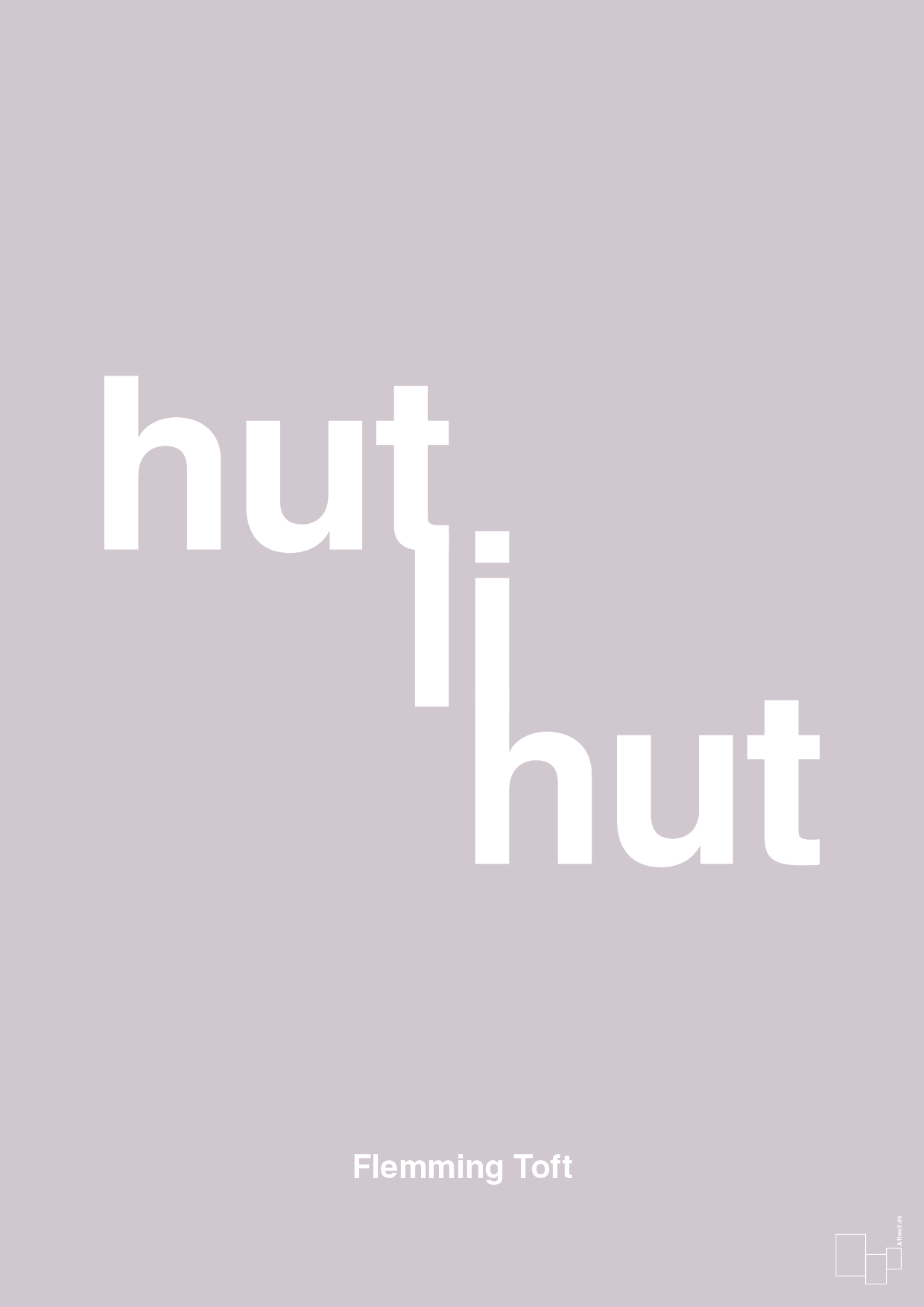 plakat: hutlihut - dusty lilac-Fodbold-A1two3