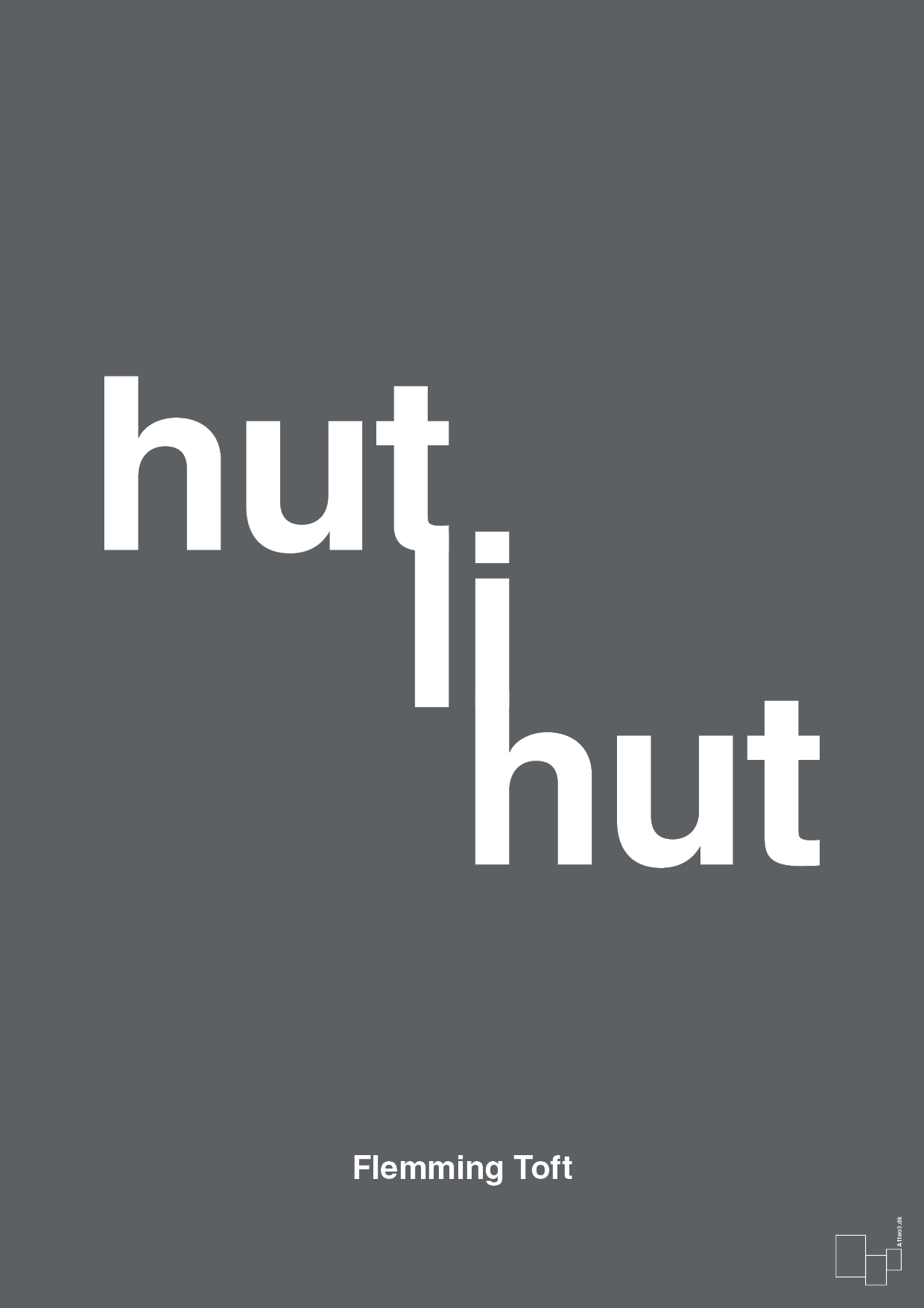 plakat: hutlihut - graphic charcoal-Fodbold-A1two3