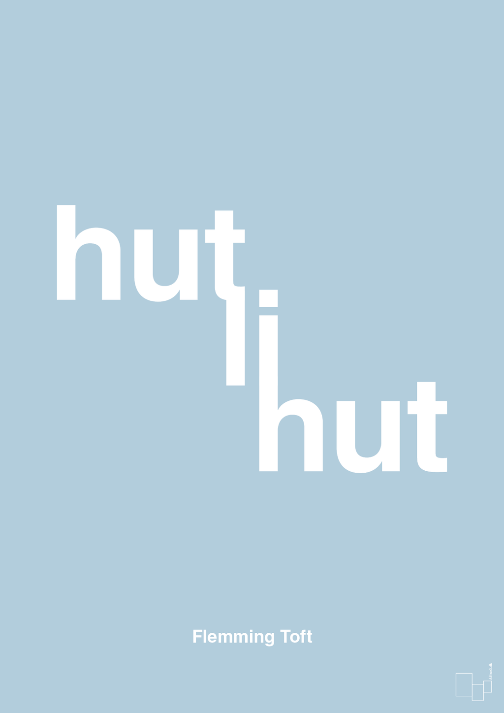 plakat: hutlihut - heavenly blue-Fodbold-A1two3