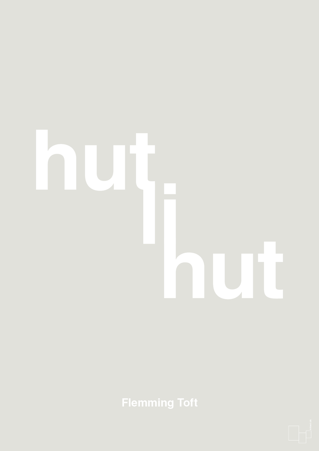 plakat: hutlihut - painters white-Fodbold-A1two3