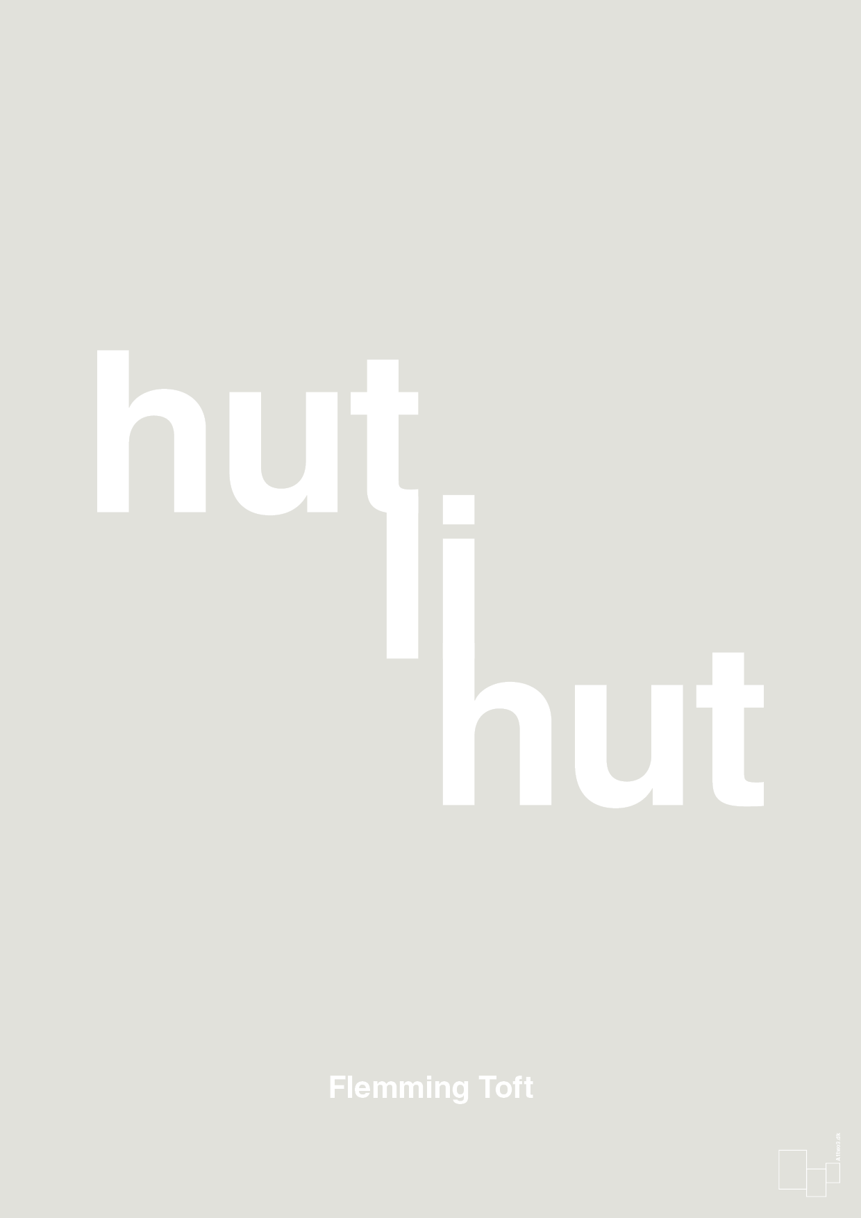 plakat: hutlihut - painters white-Fodbold-A1two3