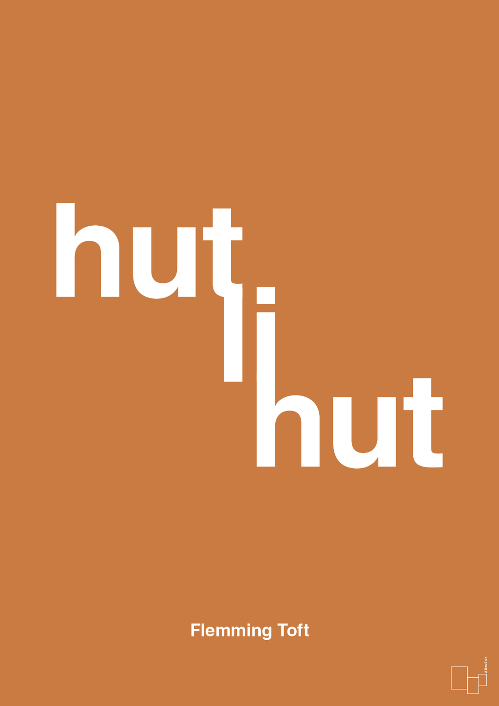 plakat: hutlihut - rumba orange-Fodbold-A1two3