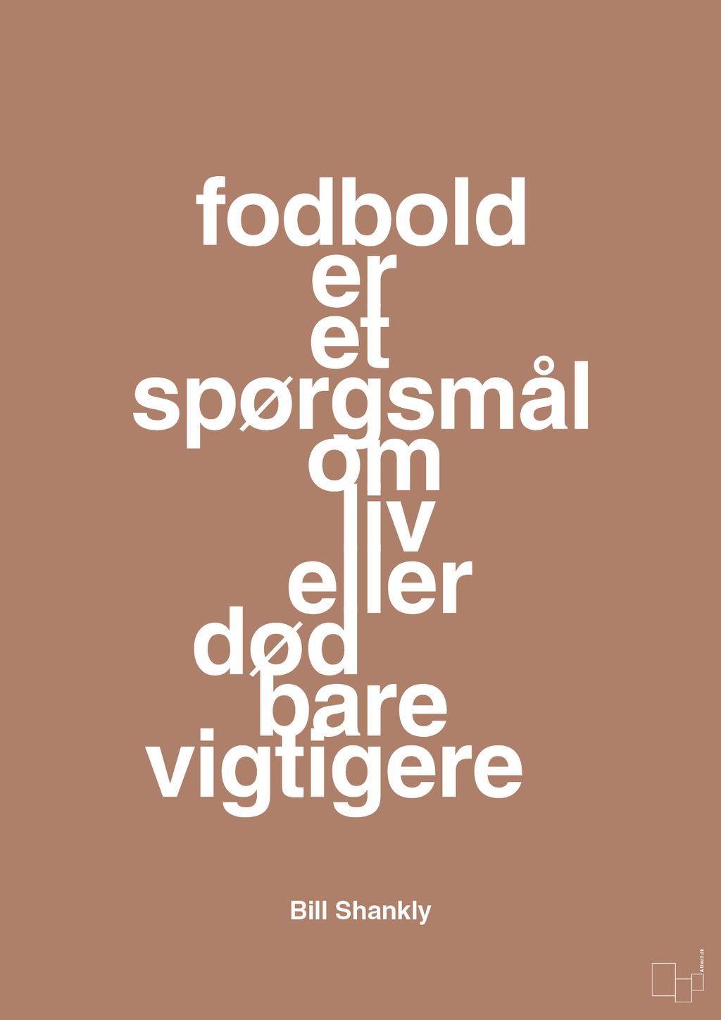 plakat: fodbold er et spørgsmål om liv eller død bare vigtigere - cider spice-Fodbold-A1two3