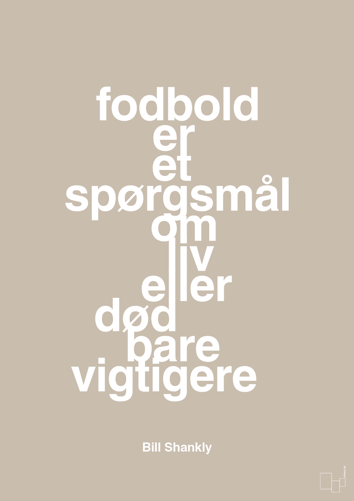 plakat: fodbold er et spørgsmål om liv eller død bare vigtigere - creamy mushroom-Fodbold-A1two3