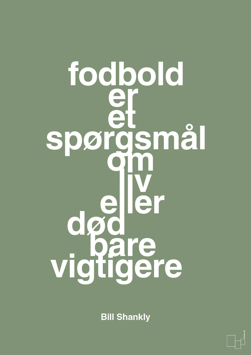 plakat: fodbold er et spørgsmål om liv eller død bare vigtigere - jade-Fodbold-A1two3