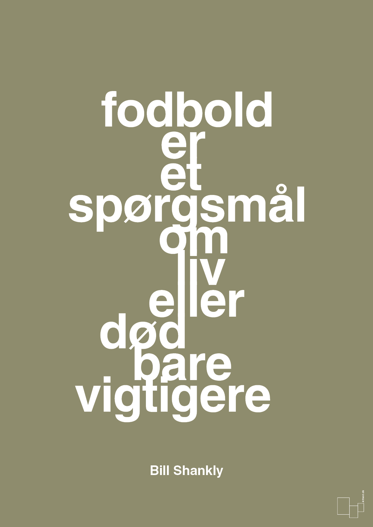 plakat: fodbold er et spørgsmål om liv eller død bare vigtigere - misty forrest-Fodbold-A1two3