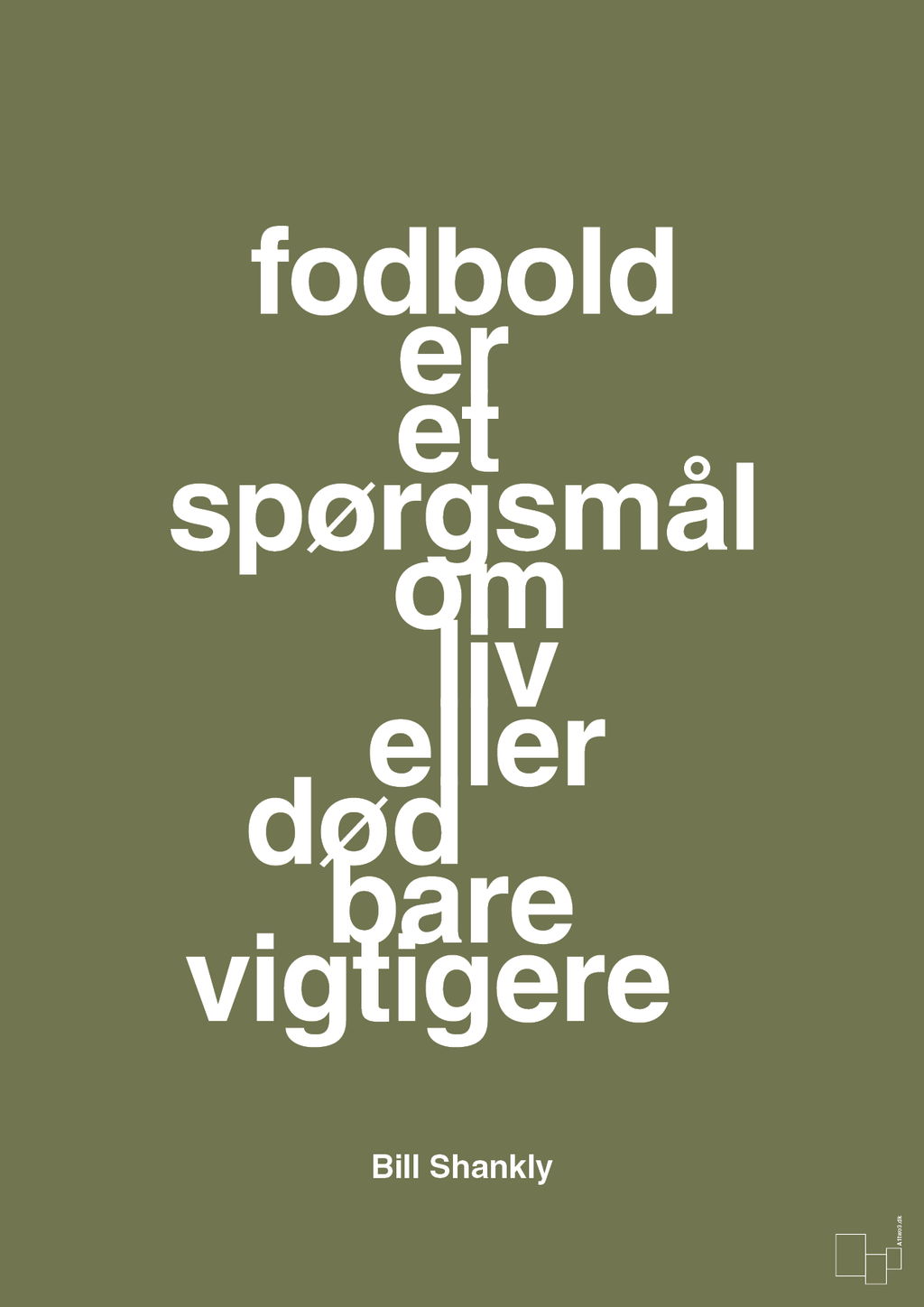 plakat: fodbold er et spørgsmål om liv eller død bare vigtigere - secret meadow-Fodbold-A1two3