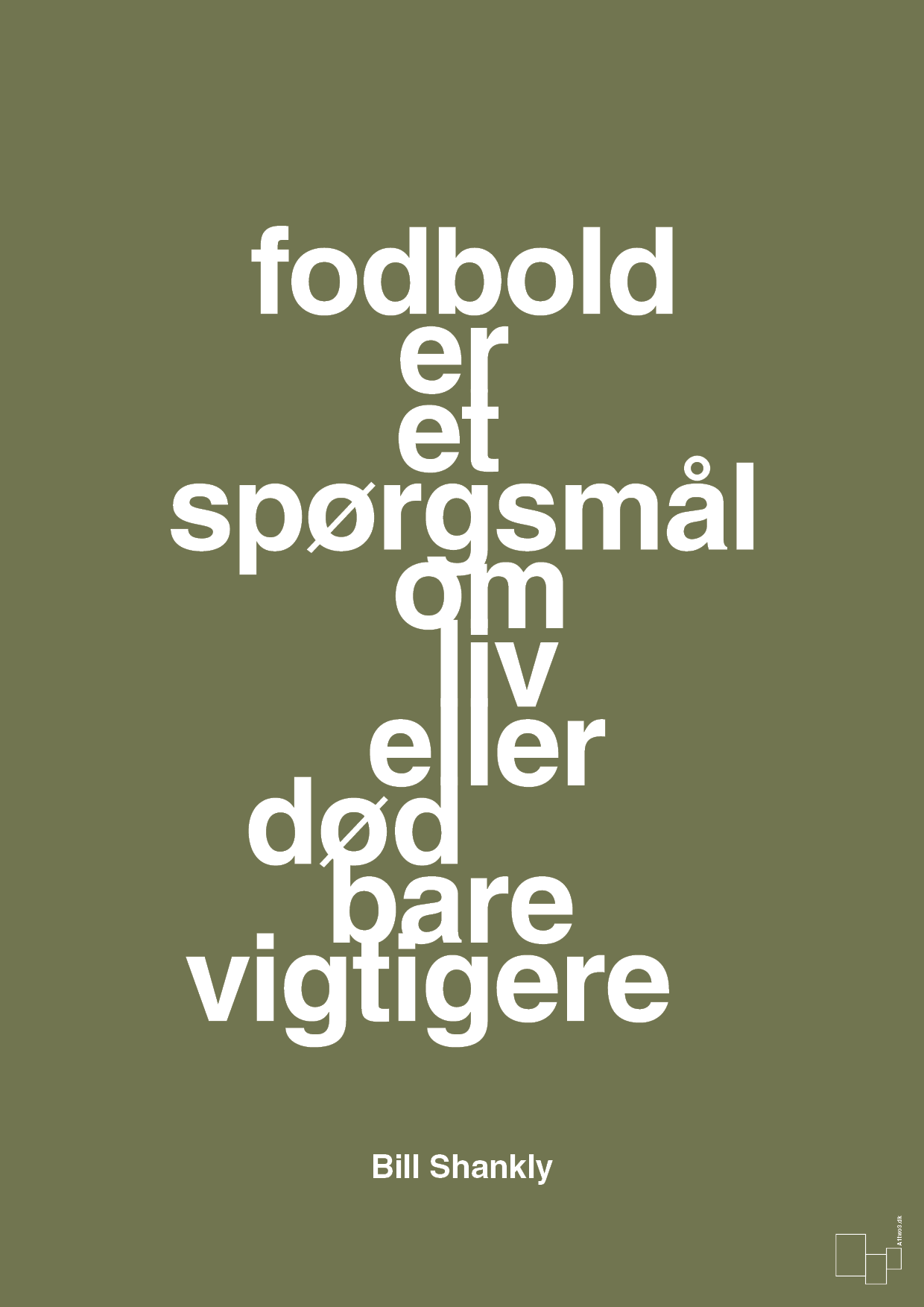 plakat: fodbold er et spørgsmål om liv eller død bare vigtigere - secret meadow-Fodbold-A1two3
