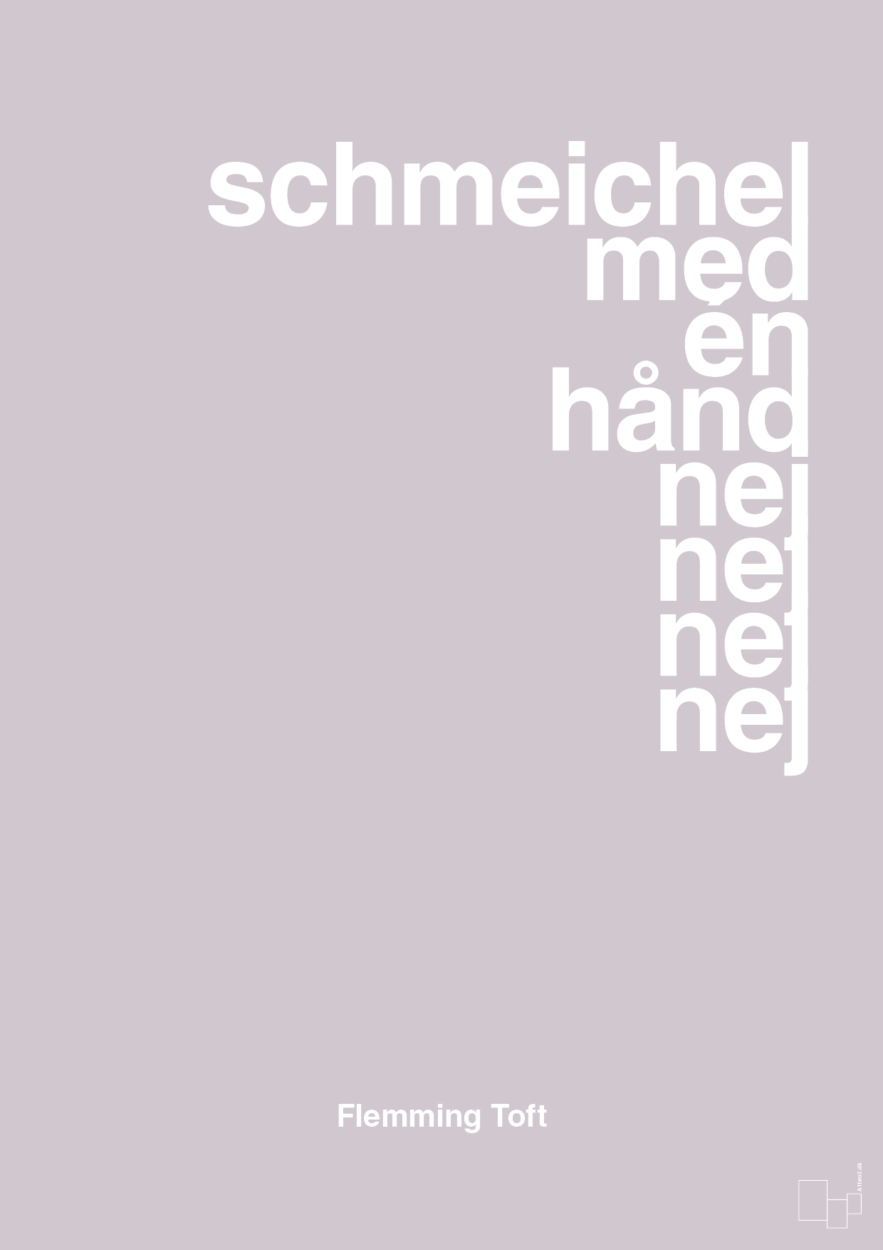 plakat: schmeichel med én hånd nej nej nej nej - dusty lilac-Fodbold-A1two3