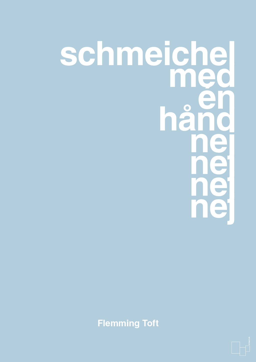 plakat: schmeichel med én hånd nej nej nej nej - heavenly blue-Fodbold-A1two3