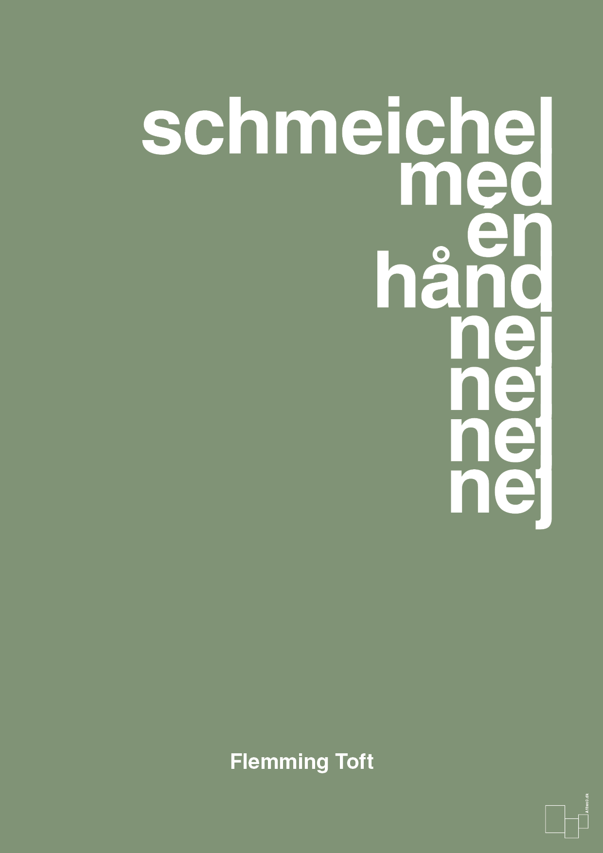plakat: schmeichel med én hånd nej nej nej nej - jade-Fodbold-A1two3