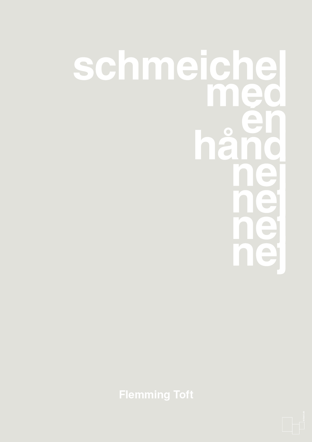 plakat: schmeichel med én hånd nej nej nej nej - painters white-Fodbold-A1two3