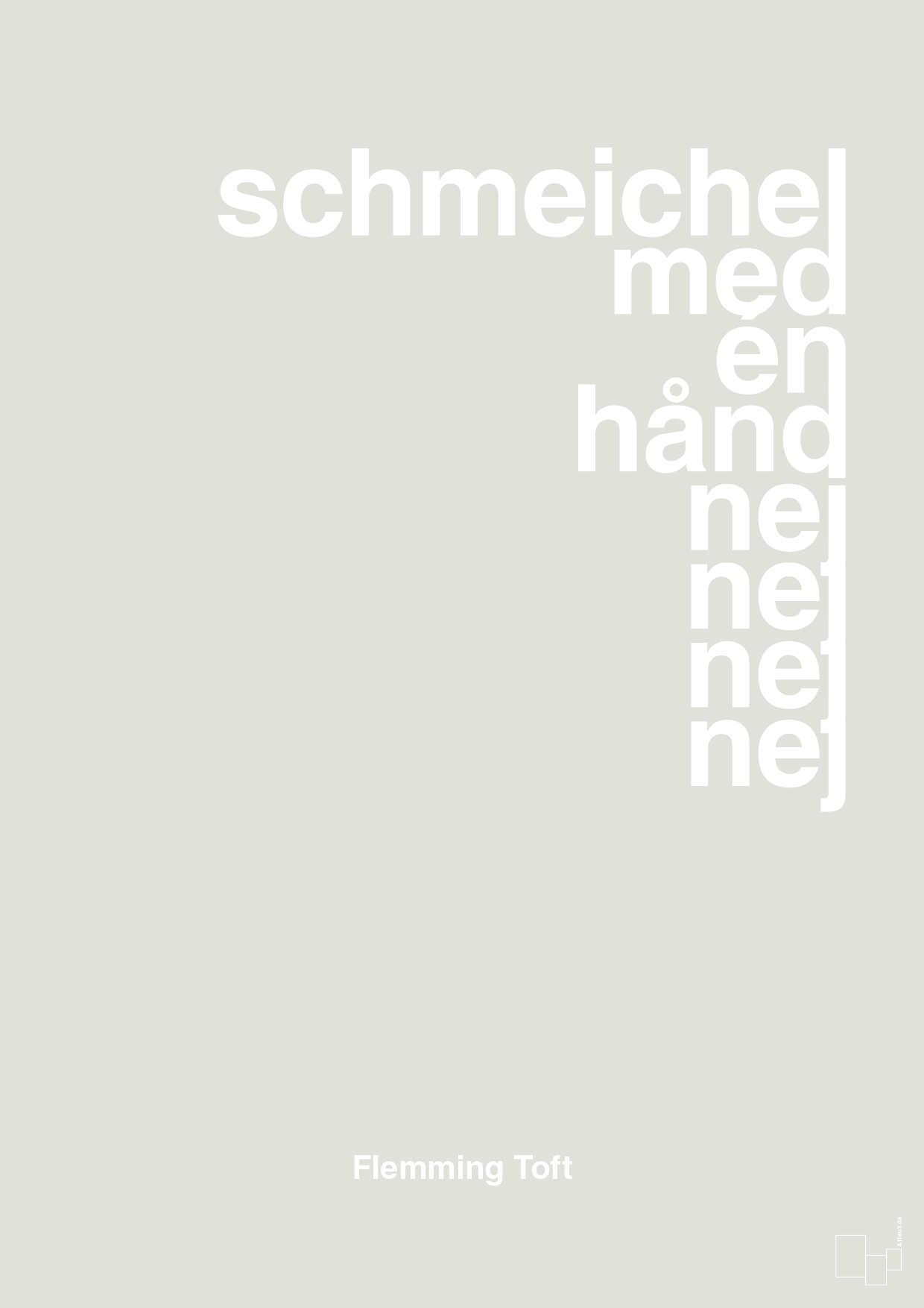 plakat: schmeichel med én hånd nej nej nej nej - painters white-Fodbold-A1two3
