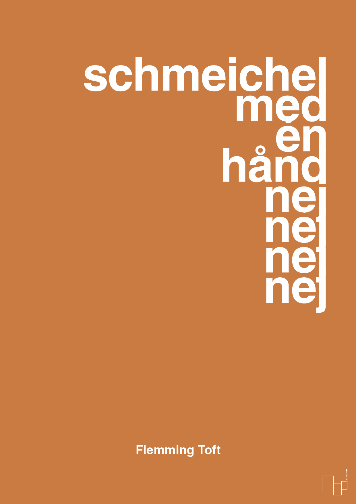 plakat: schmeichel med én hånd nej nej nej nej - rumba orange-Fodbold-A1two3
