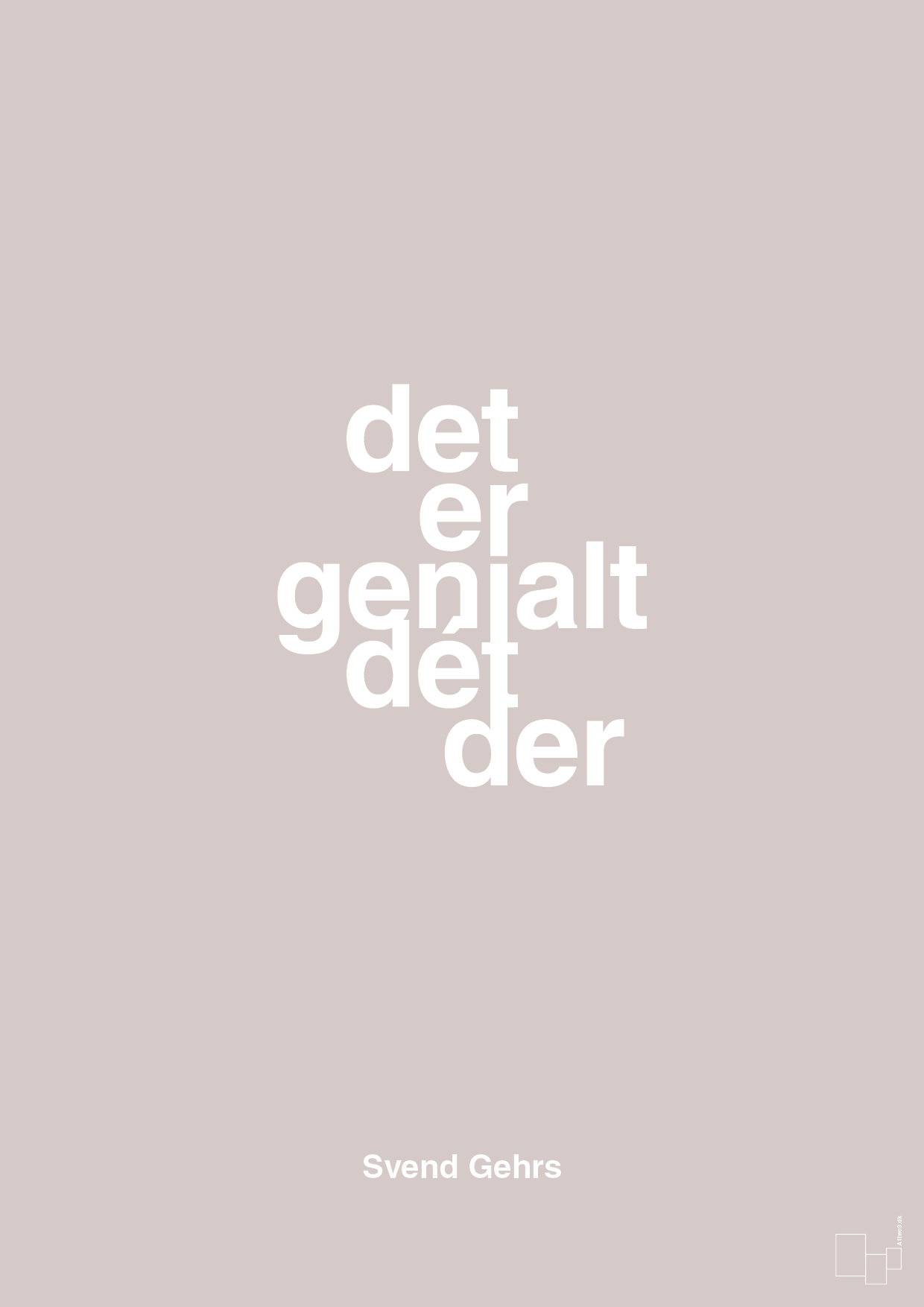 plakat: det er genialt dét der - broken beige-Fodbold-A1two3