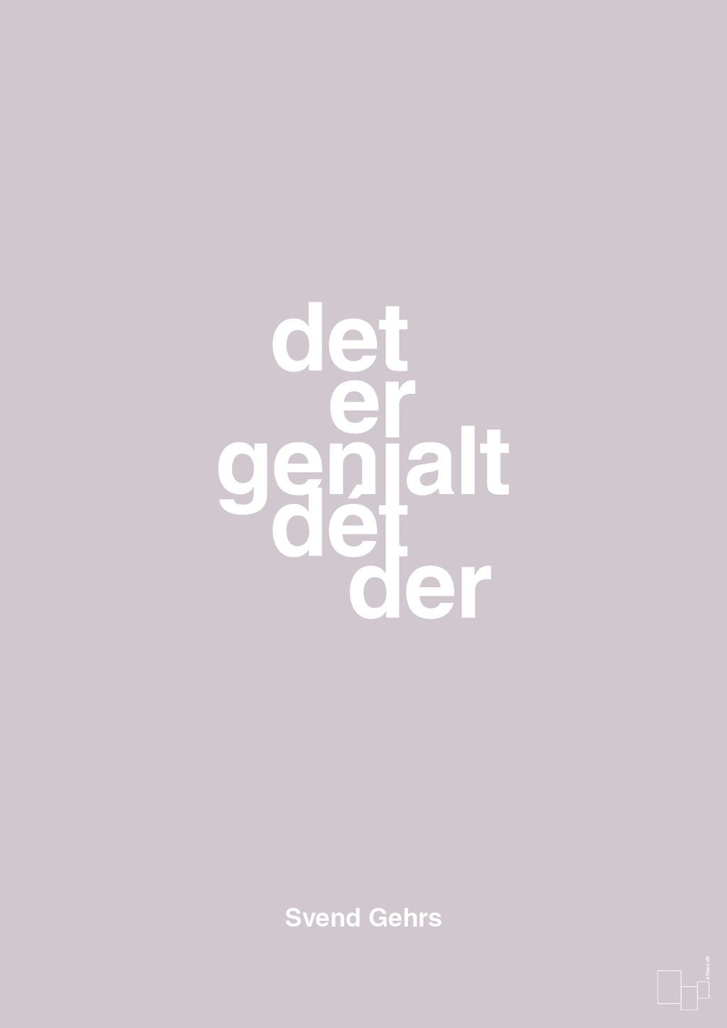 plakat: det er genialt dét der - dusty lilac-Fodbold-A1two3