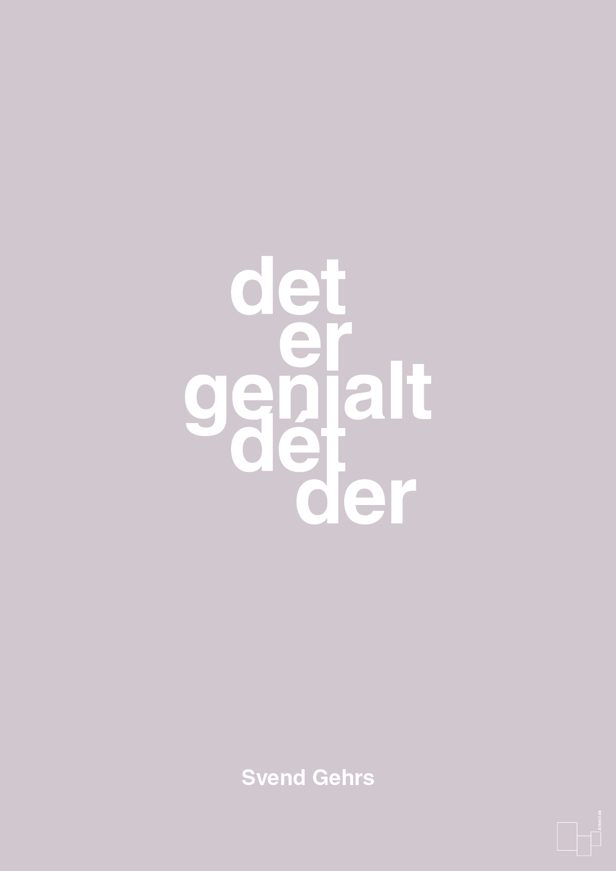 plakat: det er genialt dét der - dusty lilac-Fodbold-A1two3