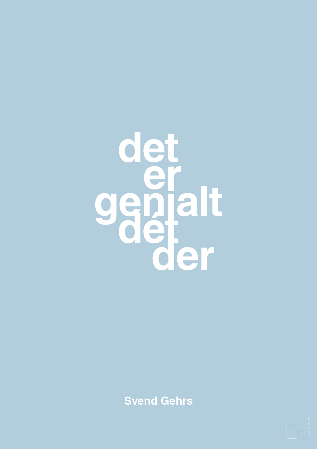 plakat: det er genialt dét der - heavenly blue-Fodbold-A1two3