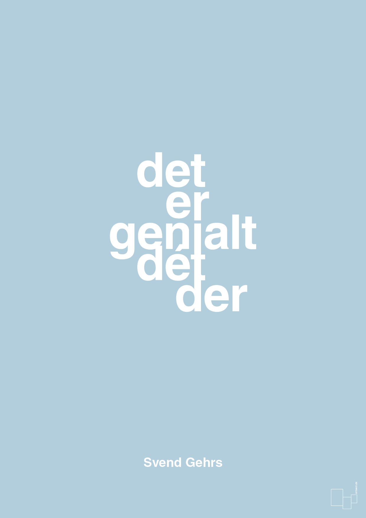 plakat: det er genialt dét der - heavenly blue-Fodbold-A1two3