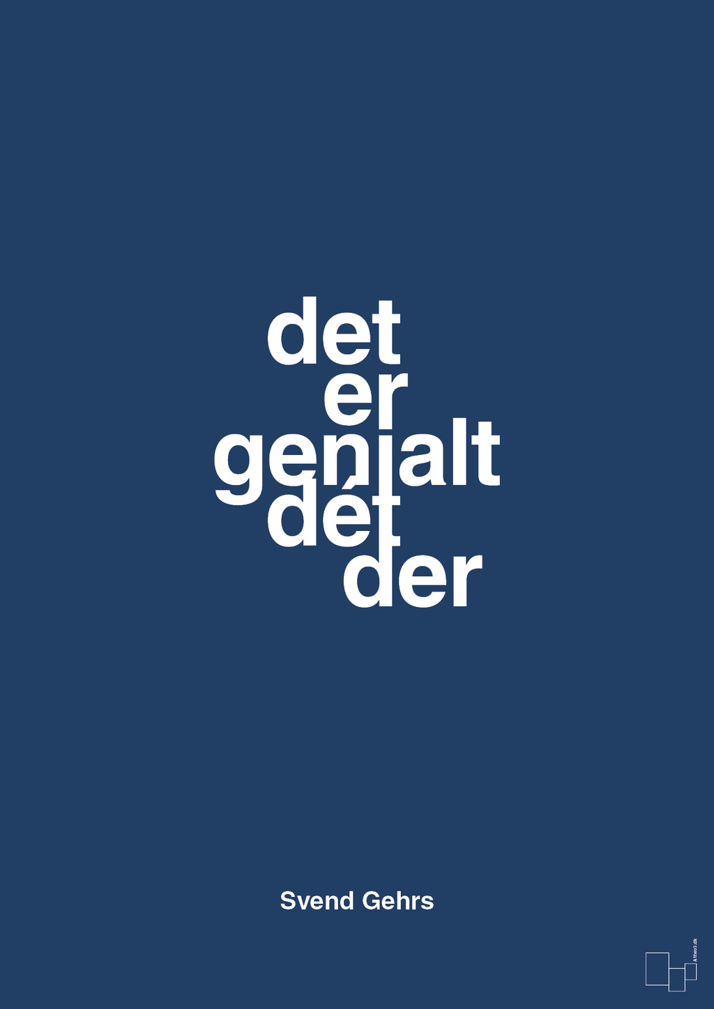 plakat: det er genialt dét der - lapis blue-Fodbold-A1two3