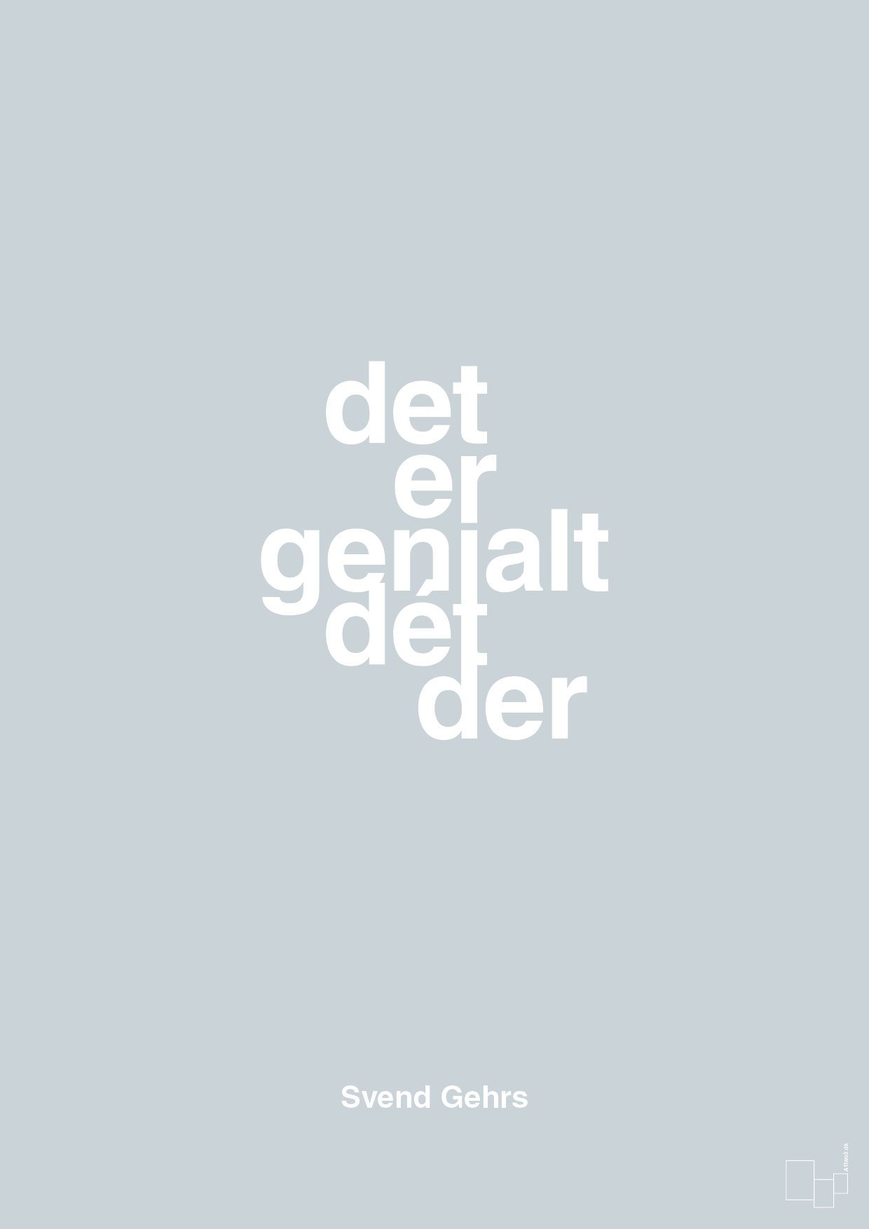 plakat: det er genialt dét der - light drizzle-Fodbold-A1two3