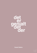 plakat: det er genialt dét der - light rose-Fodbold-A1two3