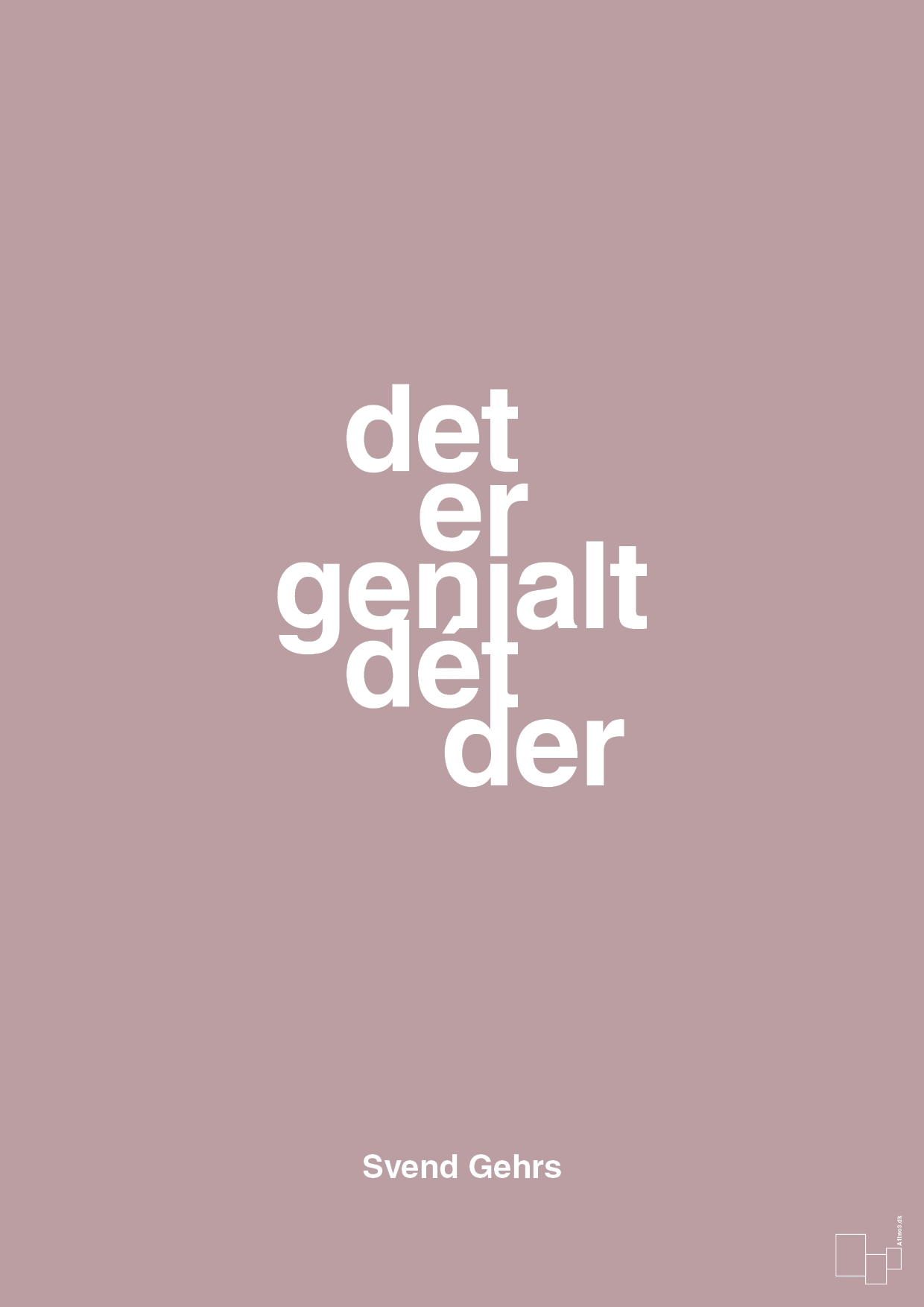 plakat: det er genialt dét der - light rose-Fodbold-A1two3