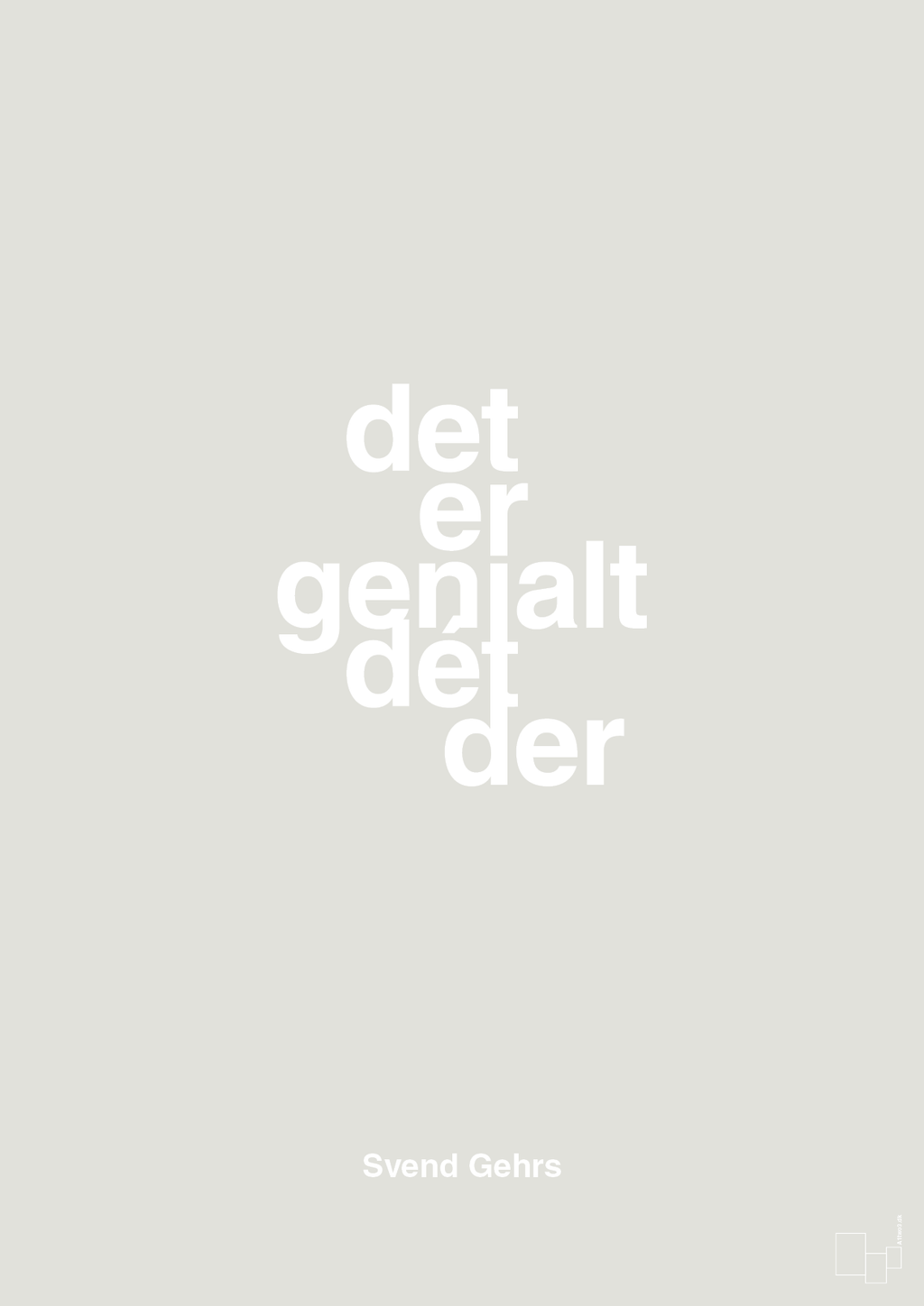 plakat: det er genialt dét der - painters white-Fodbold-A1two3