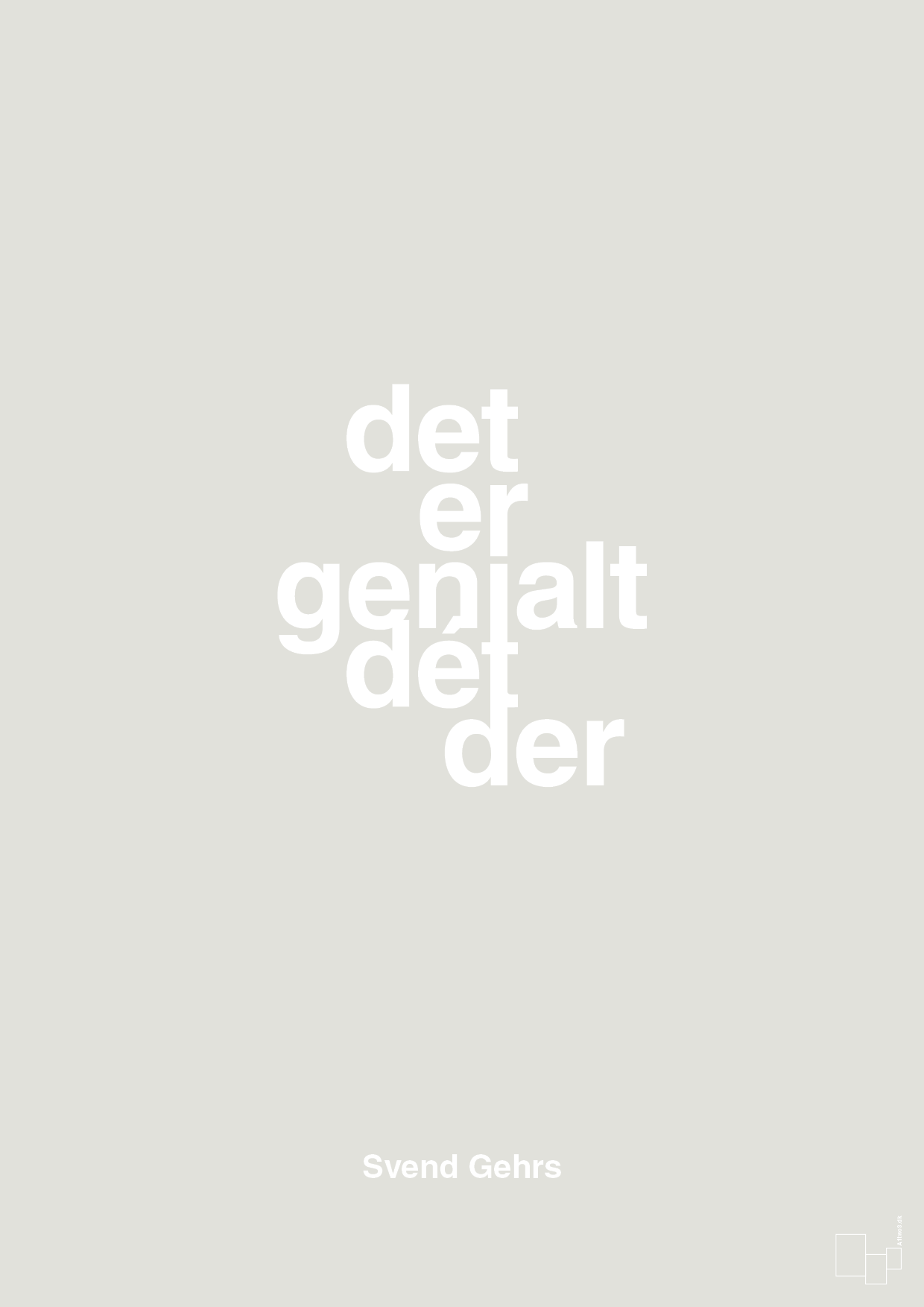plakat: det er genialt dét der - painters white-Fodbold-A1two3