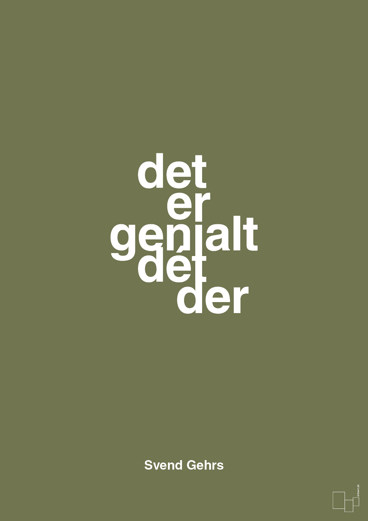 plakat: det er genialt dét der - secret meadow-Fodbold-A1two3