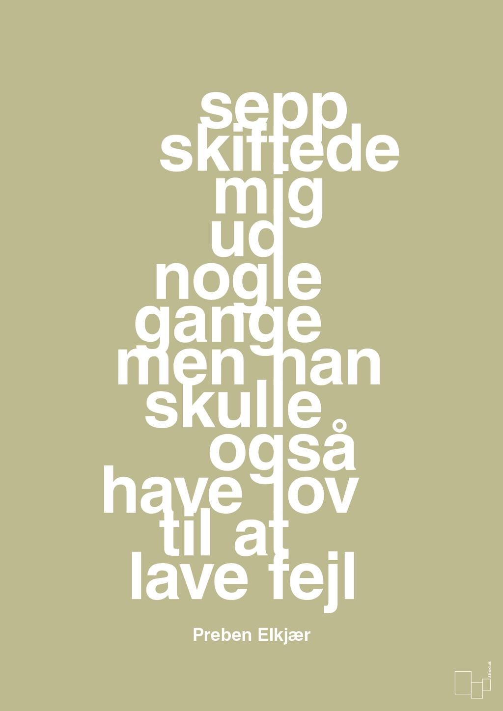 plakat: sepp skiftede mig ud nogle gange men han skulle også have lov til at lave fejl - back to nature-Fodbold-A1two3