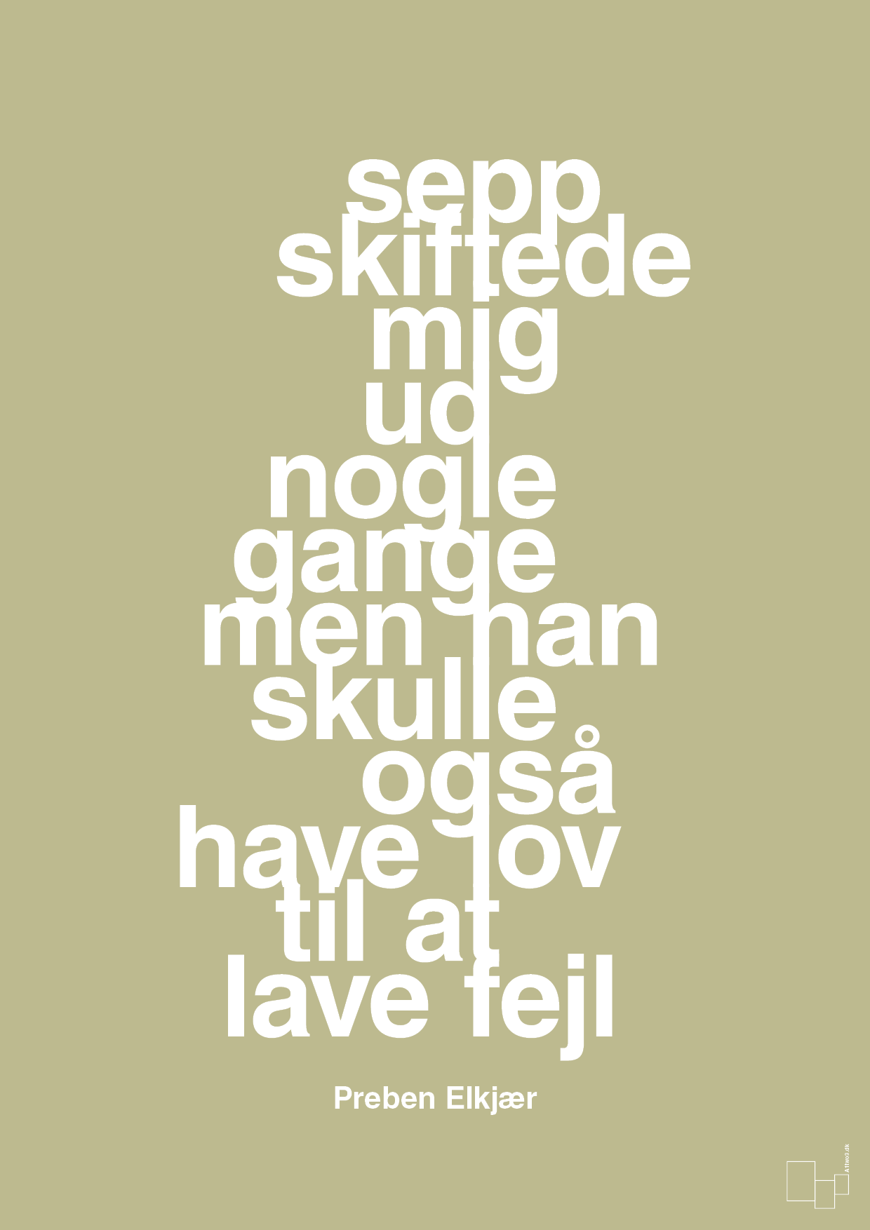 plakat: sepp skiftede mig ud nogle gange men han skulle også have lov til at lave fejl - back to nature-Fodbold-A1two3