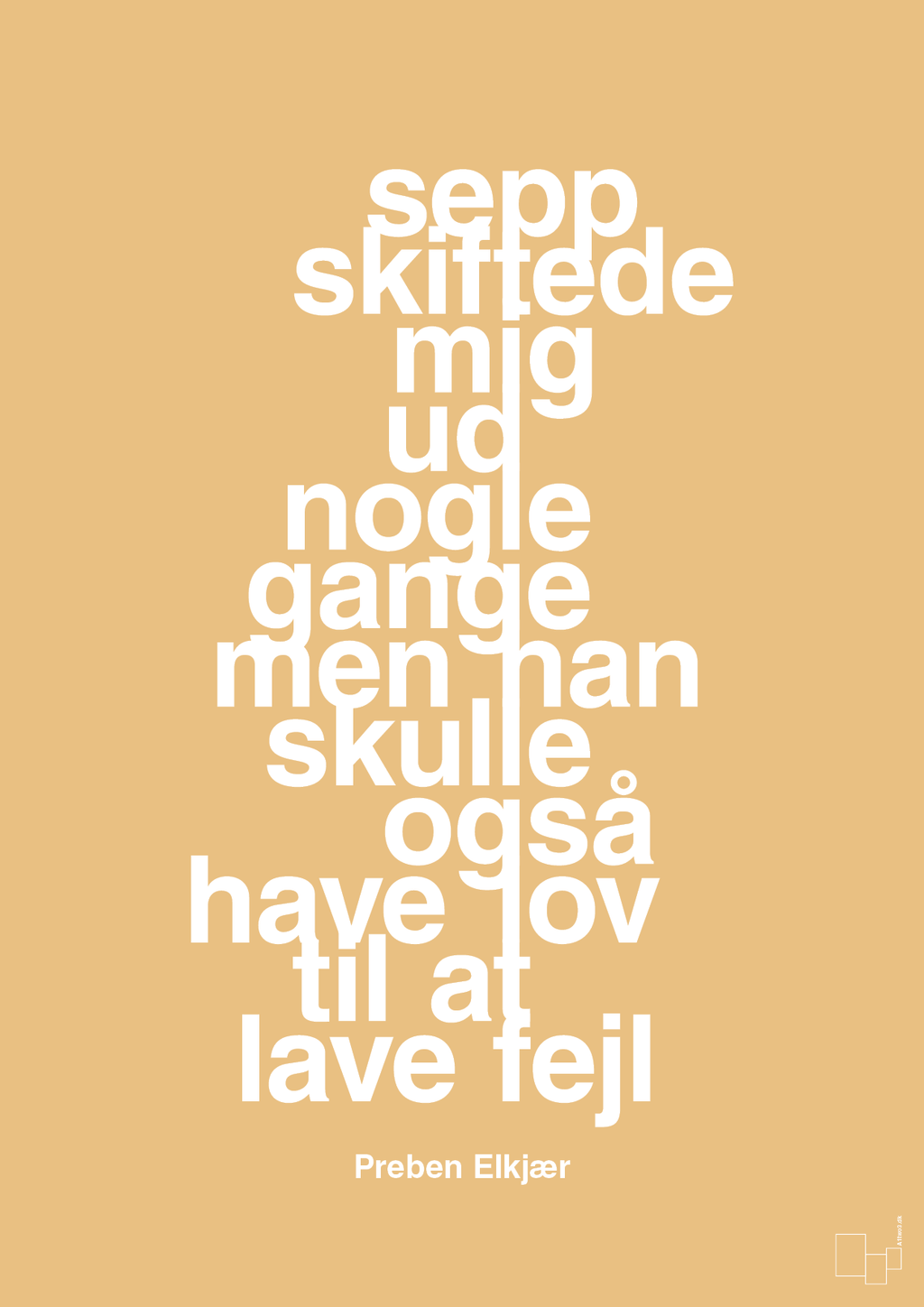 plakat: sepp skiftede mig ud nogle gange men han skulle også have lov til at lave fejl - charismatic-Fodbold-A1two3