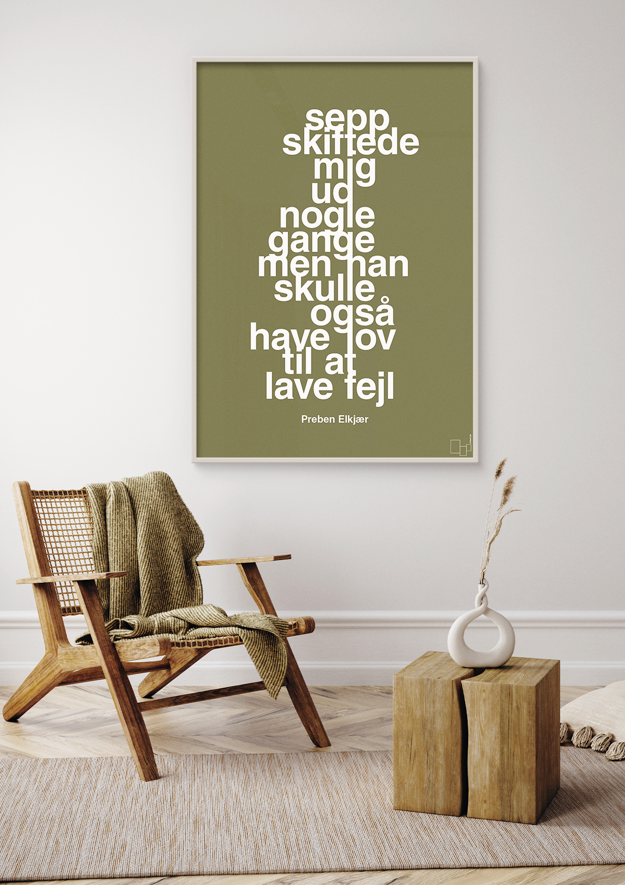 plakat: sepp skiftede mig ud nogle gange men han skulle også have lov til at lave fejl - secret meadow-Fodbold-A1two3