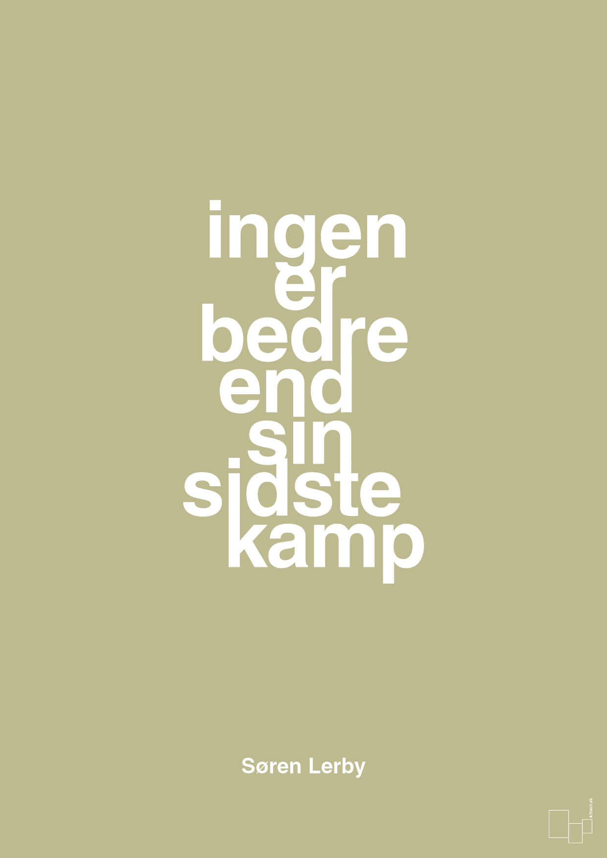 plakat: ingen er bedre end sin sidste kamp - back to nature-Fodbold-A1two3