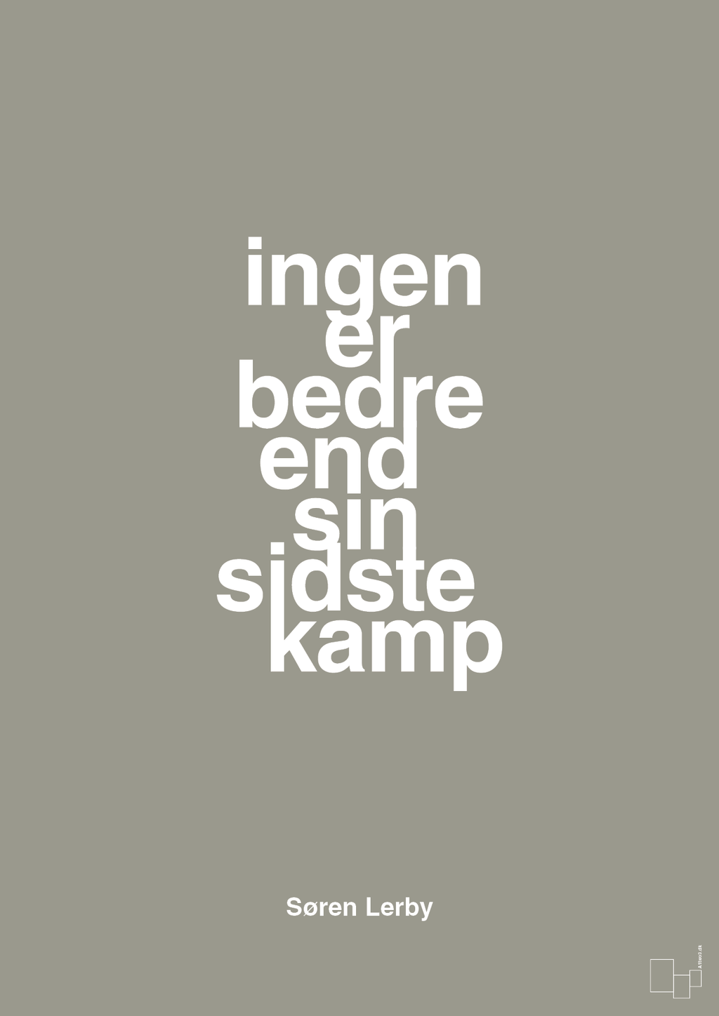 plakat: ingen er bedre end sin sidste kamp - battleship gray-Fodbold-A1two3
