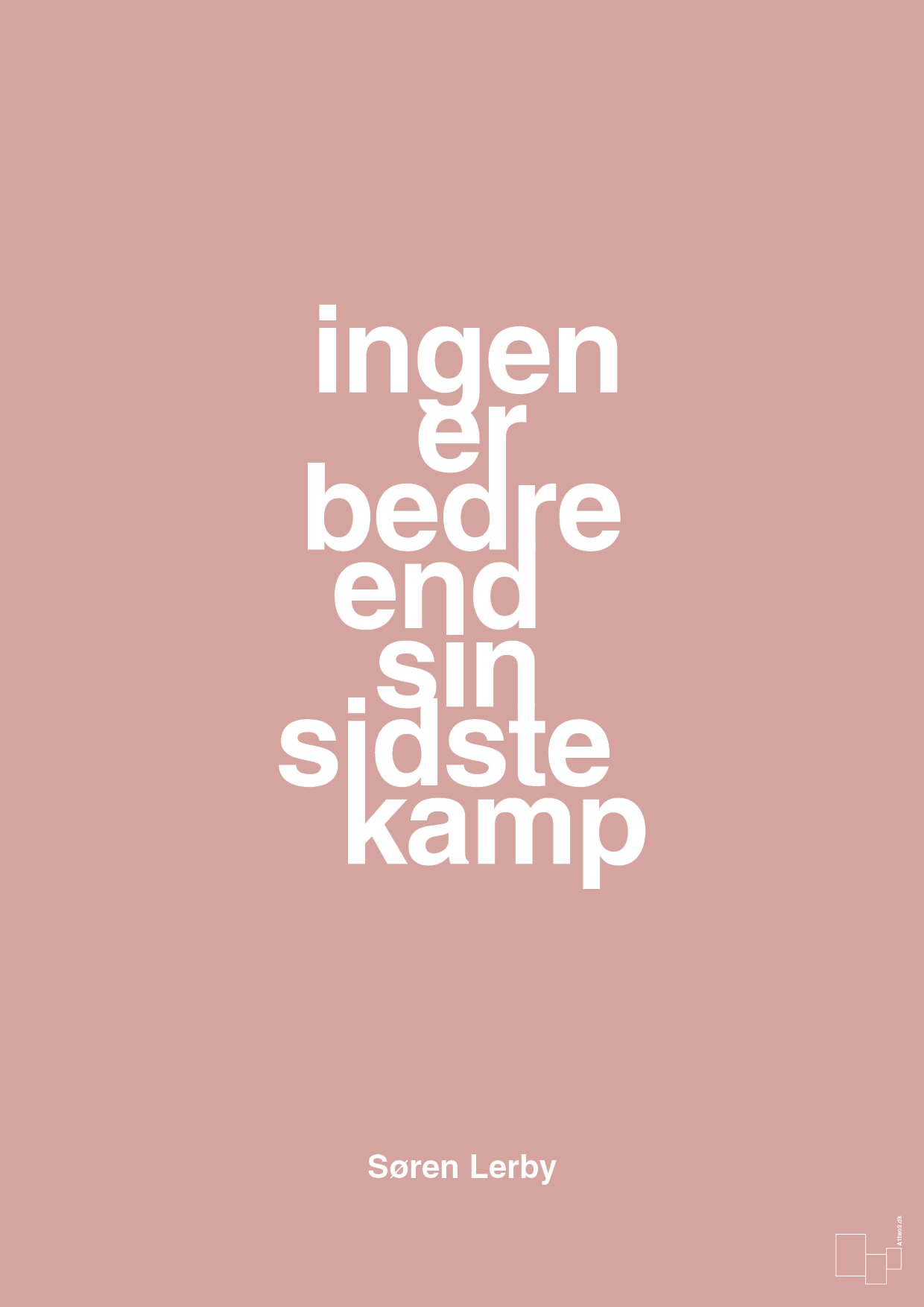 plakat: ingen er bedre end sin sidste kamp - bubble shell-Fodbold-A1two3