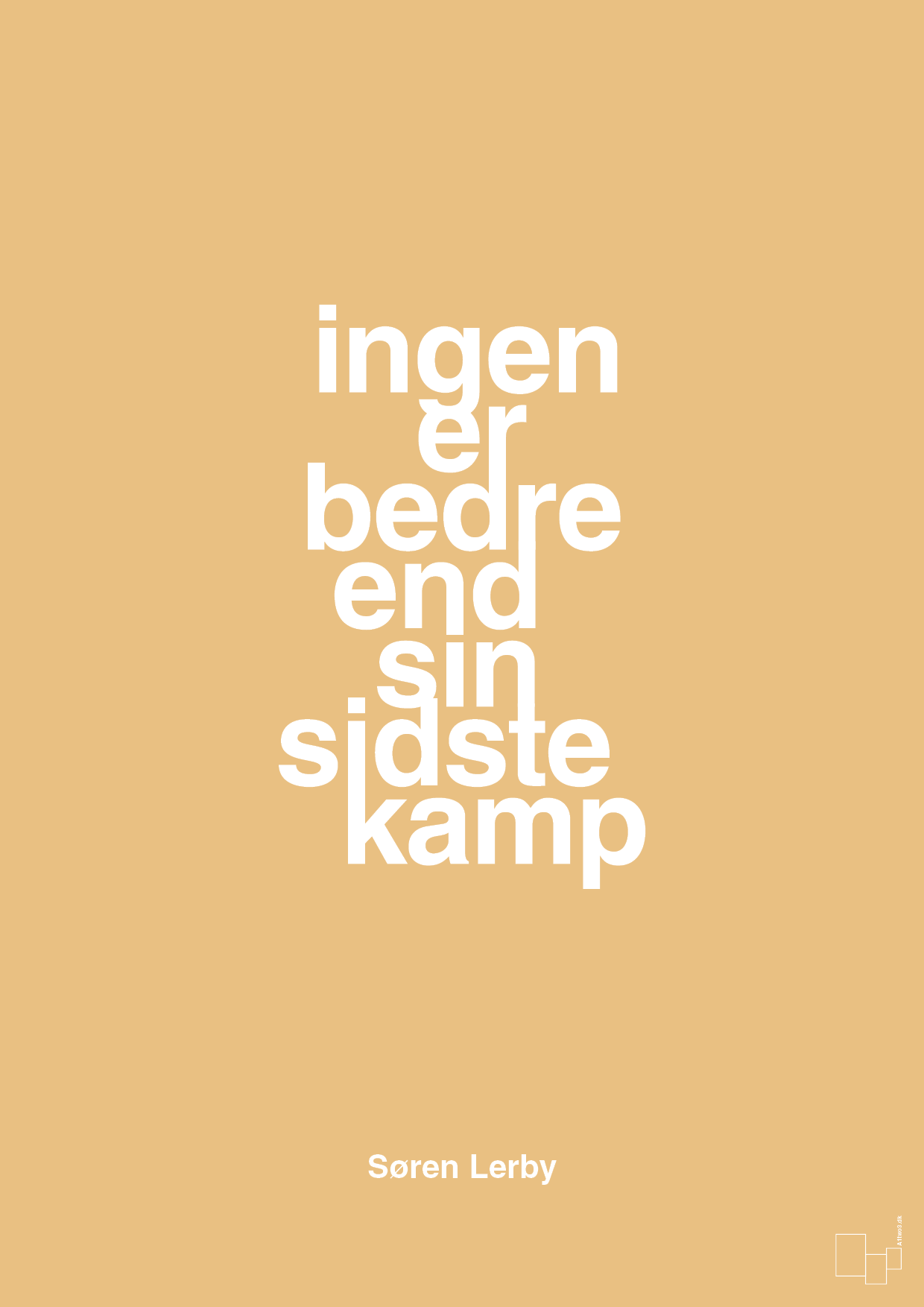 plakat: ingen er bedre end sin sidste kamp - charismatic-Fodbold-A1two3