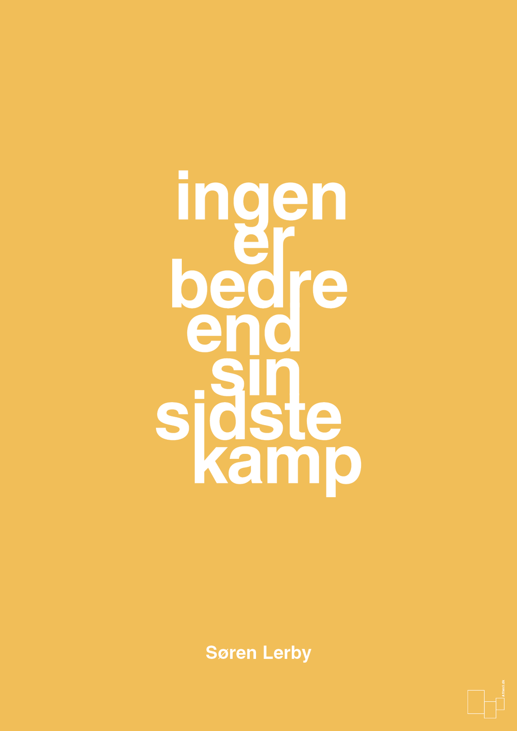 plakat: ingen er bedre end sin sidste kamp - honeycomb-Fodbold-A1two3