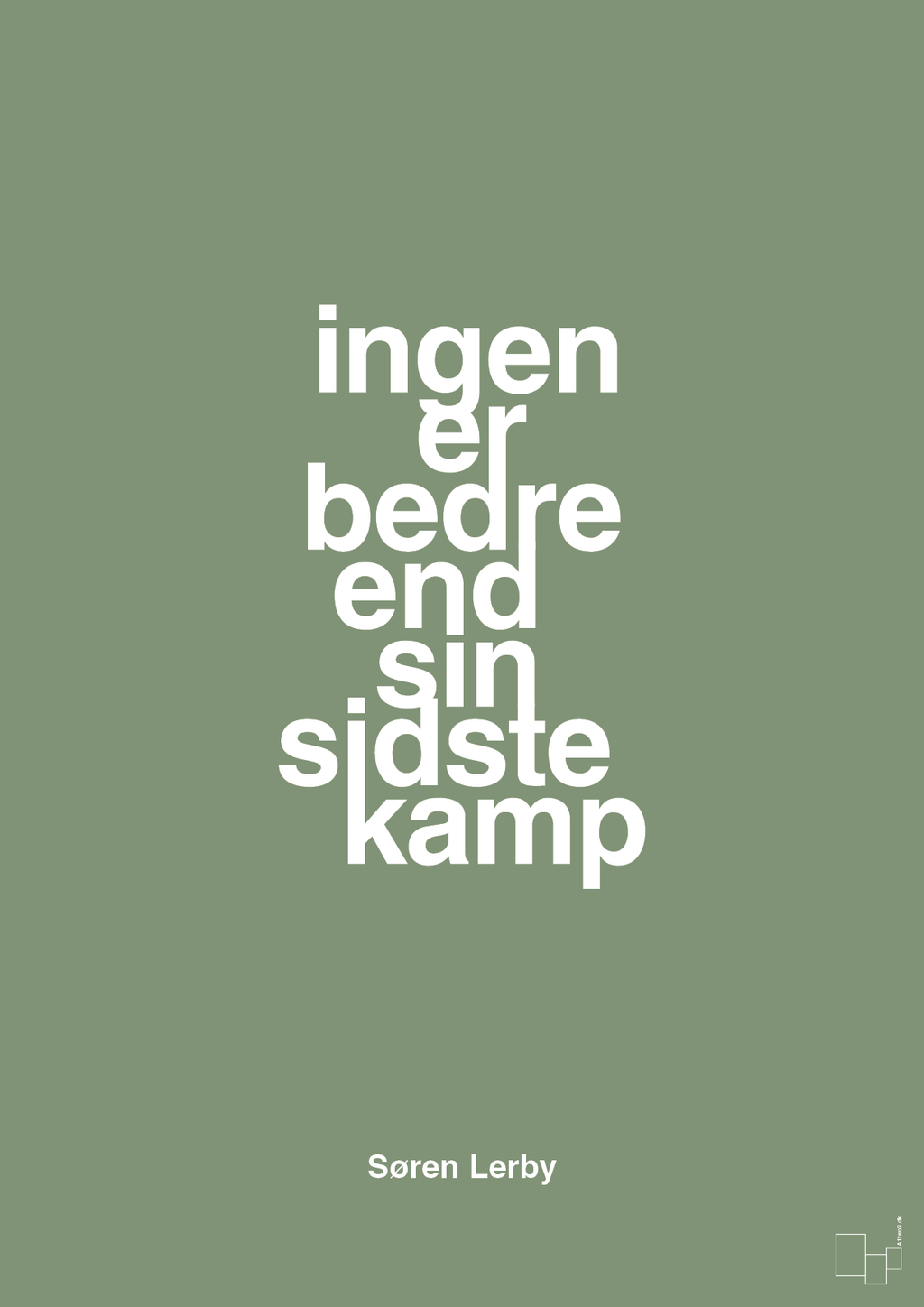 plakat: ingen er bedre end sin sidste kamp - jade-Fodbold-A1two3