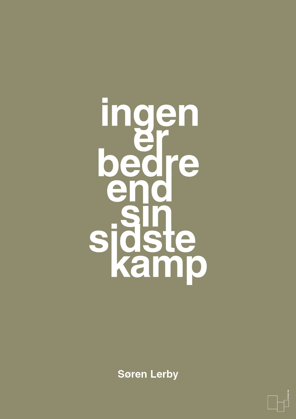 plakat: ingen er bedre end sin sidste kamp - misty forrest-Fodbold-A1two3